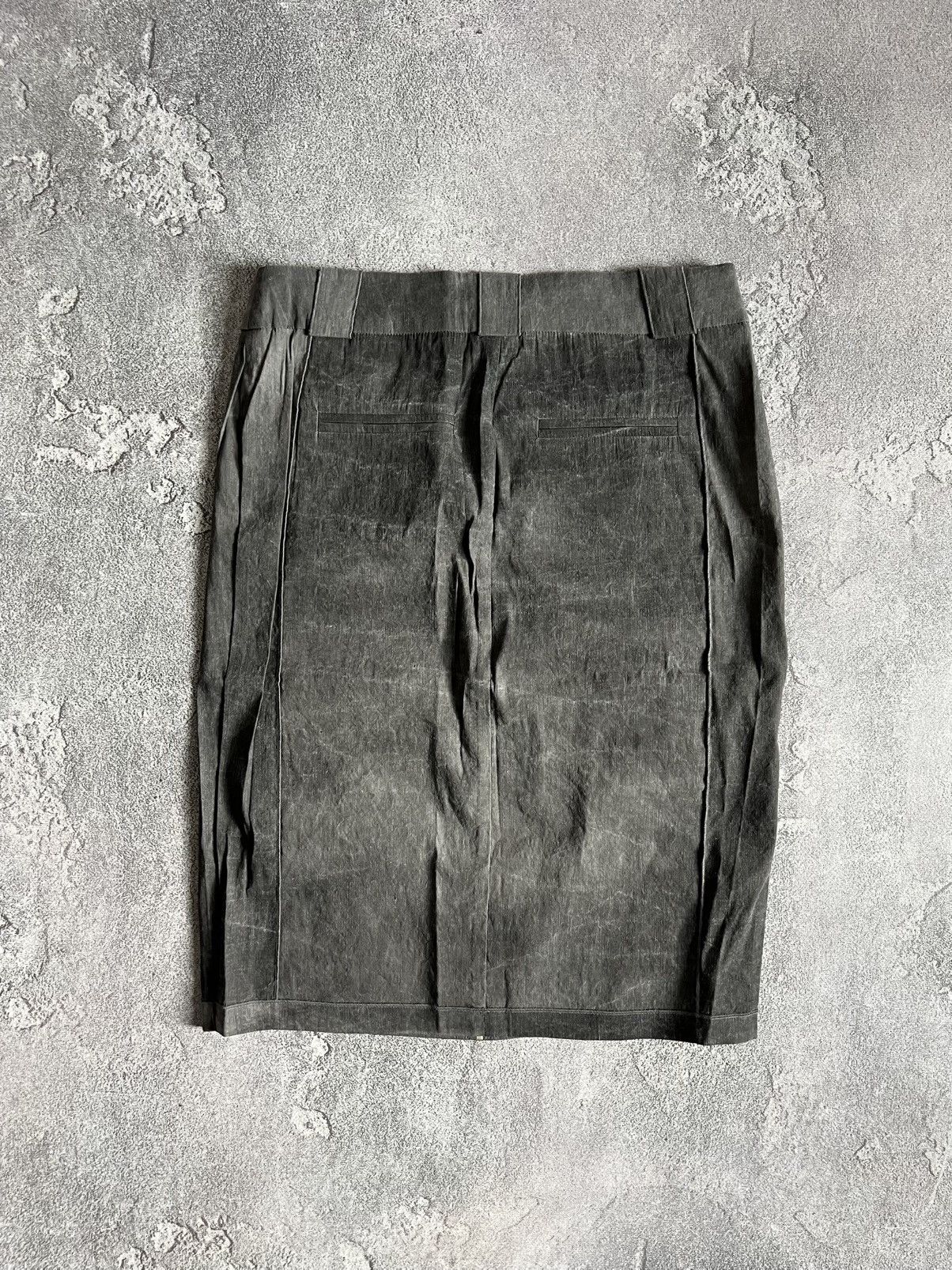 Annette Gortz Annette Gortz Sz 40 Crinkle Straight Kiss Skirt Linen Blend Size 27" / US 4 / IT 40 - 4 Thumbnail