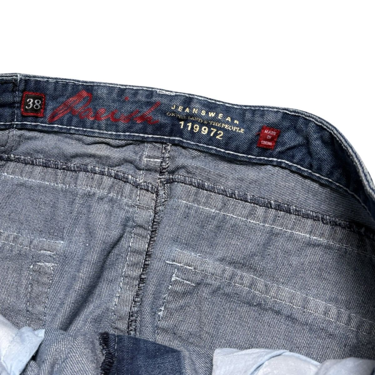 Other Vintage Y2K Parish Nation Distressed Flap Pocket Jeans 38X31 Size US 38 / EU 54 - 5 Thumbnail