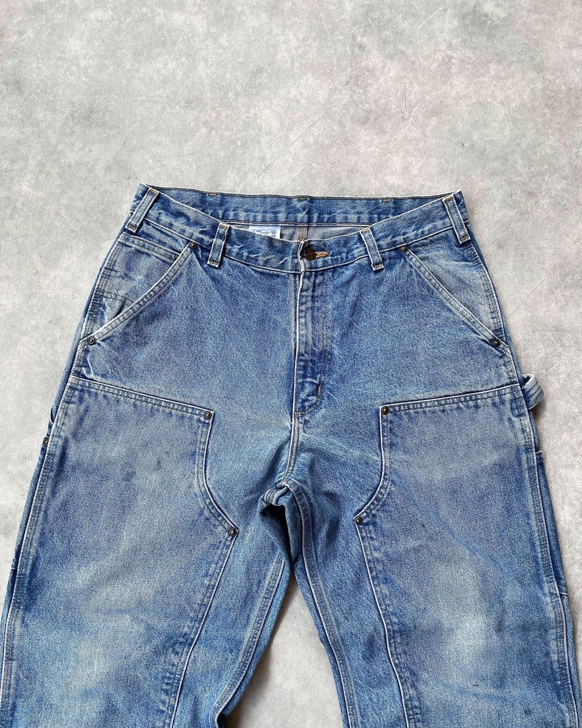 Carhartt Fadedd Darkstonee Carhartt Double Knee Pant B73-DST Size US 34 / EU 50 - 2 Thumbnail