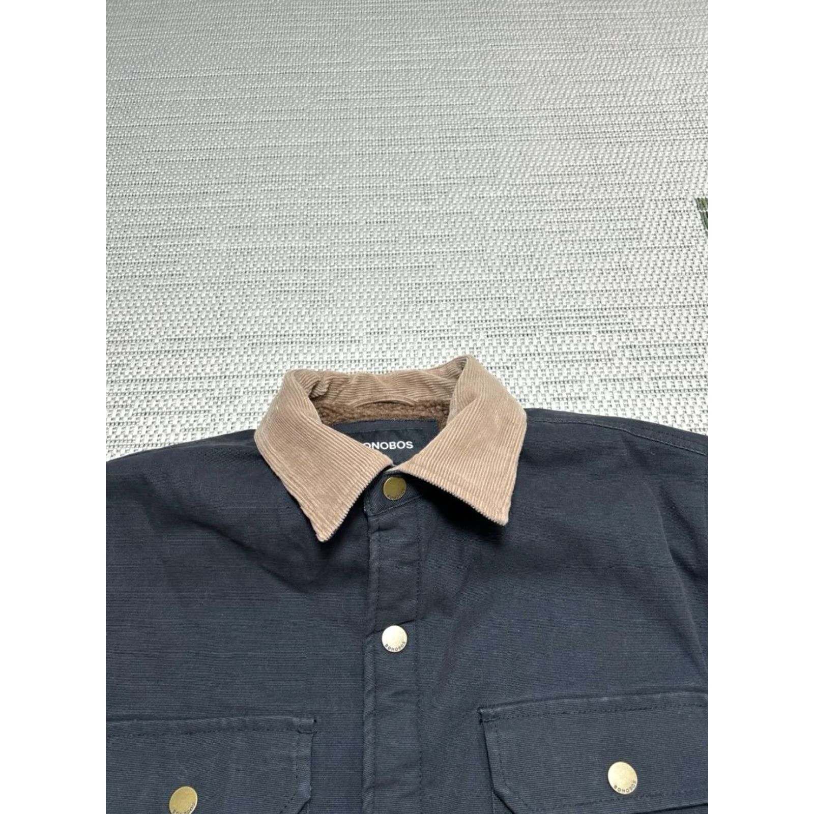 Bonobos Bonobos Jacket Mens S Gray Cotton Canvas Bomber Lined Hoodie Style? Size US S / EU 44-46 / 1 - 2 Thumbnail