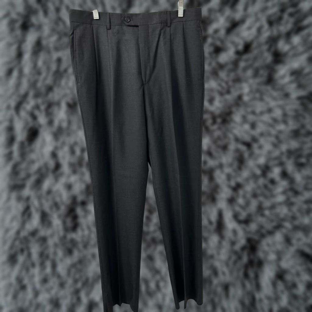 Jos. A. Bank VINTAGE? No. Jos A Bank Pants 35x37 Dark Gray Windsor 100% Wool Pleated YKK NWT 55 Msrp Size US 35 - 1 Thumbnail
