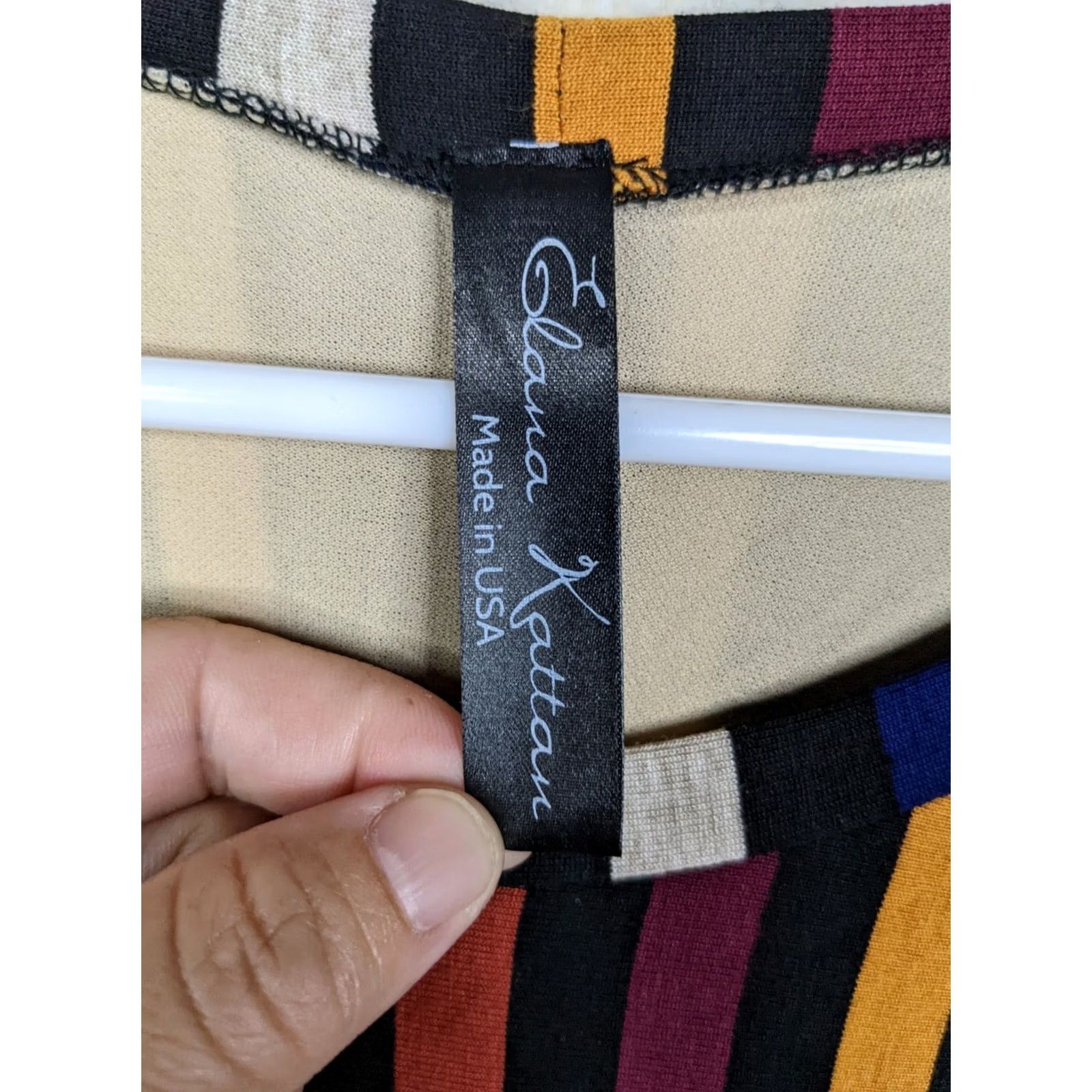 Rainbow Elana Kattan Rainbow Striped Elbow Sleeve Fit Flare Dress XS Size XS / US 0-2 / IT 36-38 - 6 Thumbnail