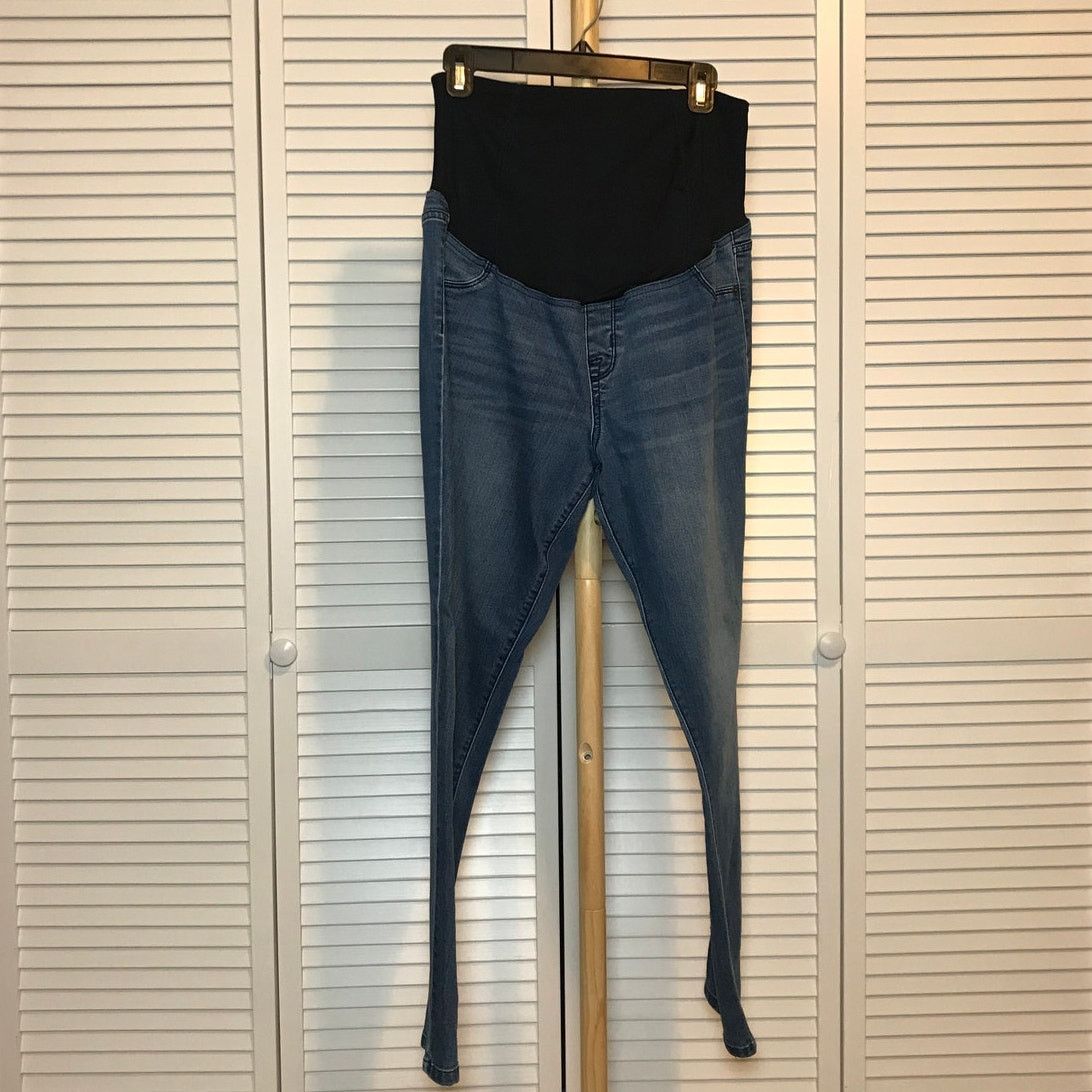 Other Isabel Maternity Blue Denim Jegging Tapered Jeans 12 Size 34" / US 12 / IT 48 - 1 Thumbnail