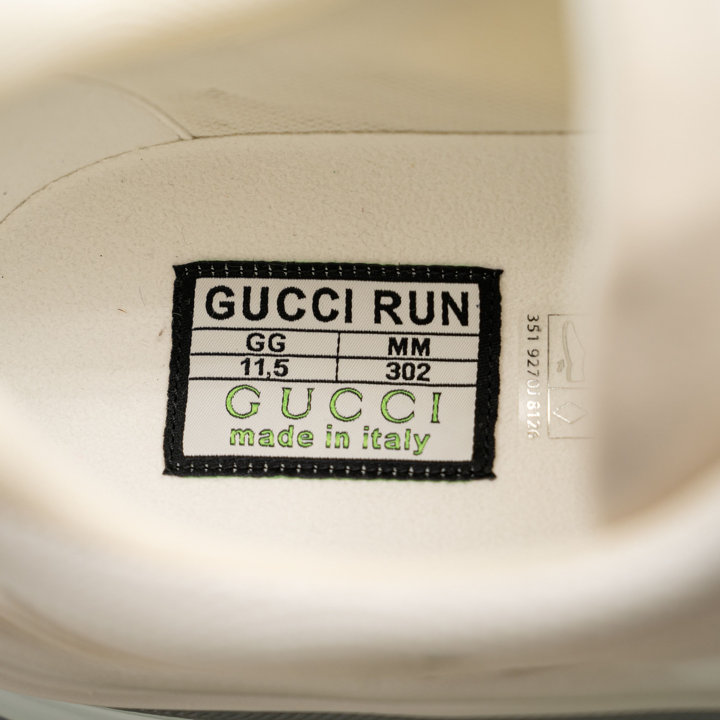Gucci 11.5G 12 us Gucci Run Suede Sneakers White Cream Size US 12 / EU 45 - 10 Thumbnail