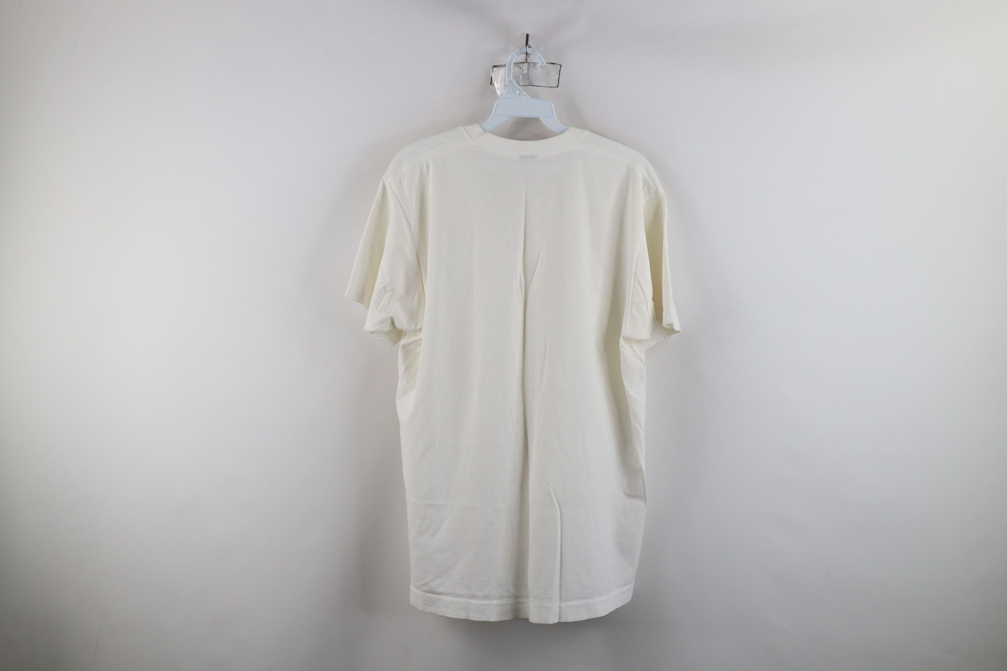 Vintage Vintage 70s Streetwear Blank Cotton V-Neck T-Shirt White USA Size US XL / EU 56 / 4 - 10 Thumbnail