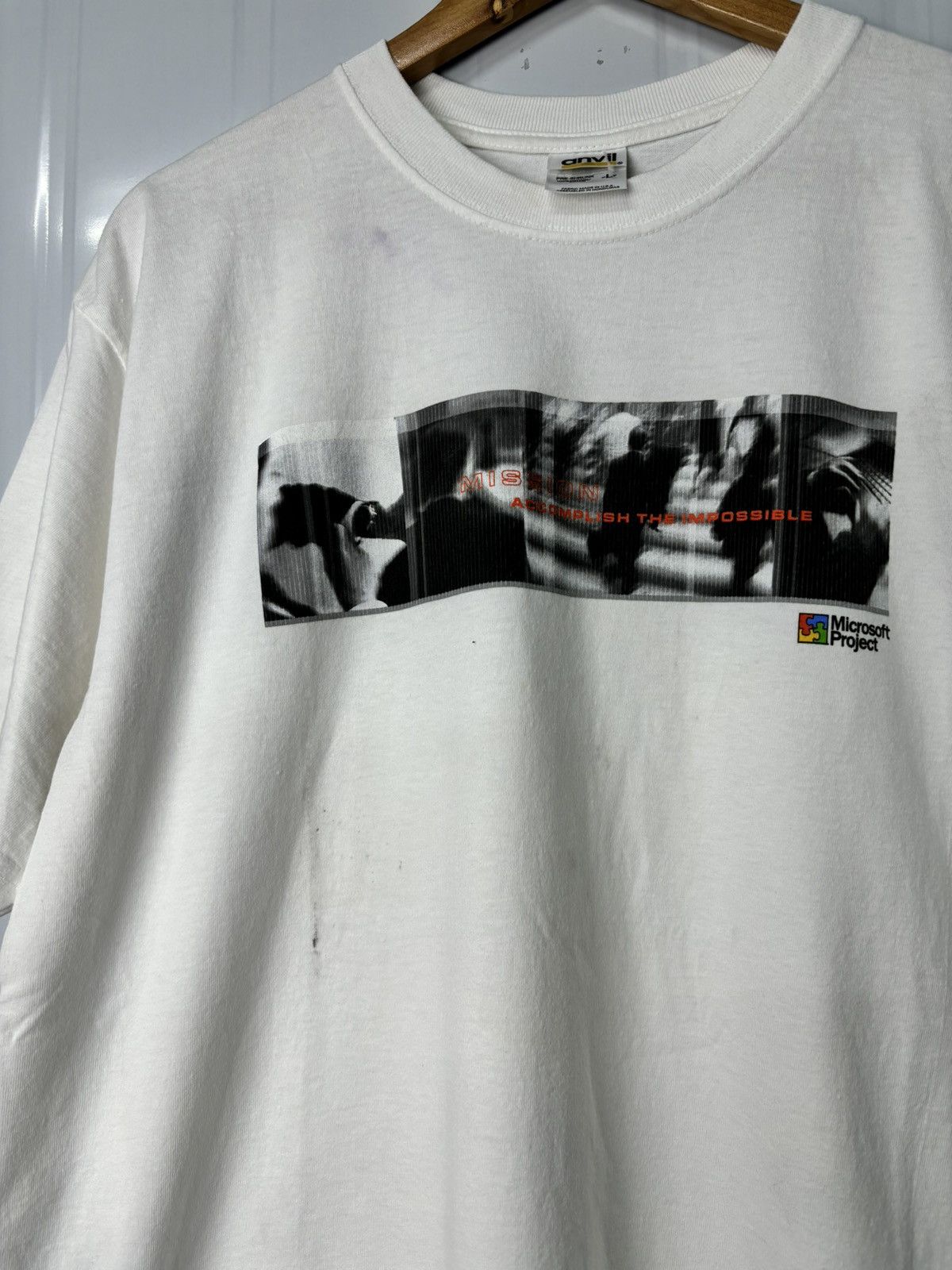 Microsoft × Vintage RARE! Vintage 90’s Art Microsoft Project Phototee Size US L / EU 52-54 / 3 - 6 Thumbnail