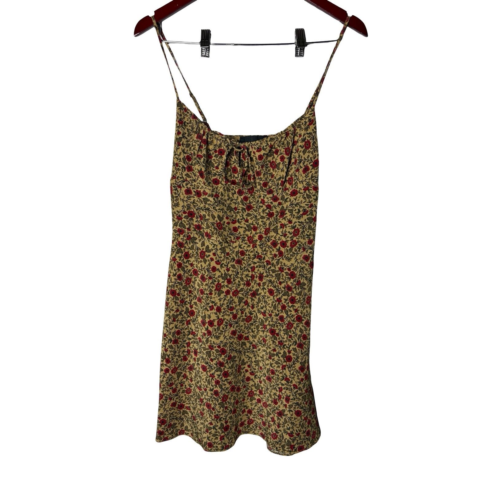 Realisation Par Realisation Par Inez Dahlia Silk Dress in gold red floral S Size S / US 4 / IT 40 - 2 Thumbnail