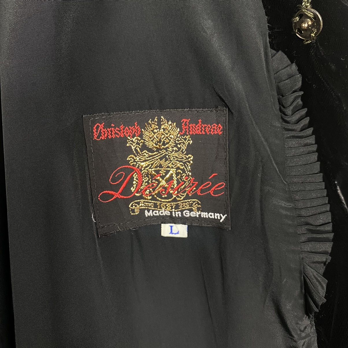 Velvet × Vintage Cristoph Andrease vintage velvet longcoat Size L / US 10 / IT 46 - 10 Thumbnail