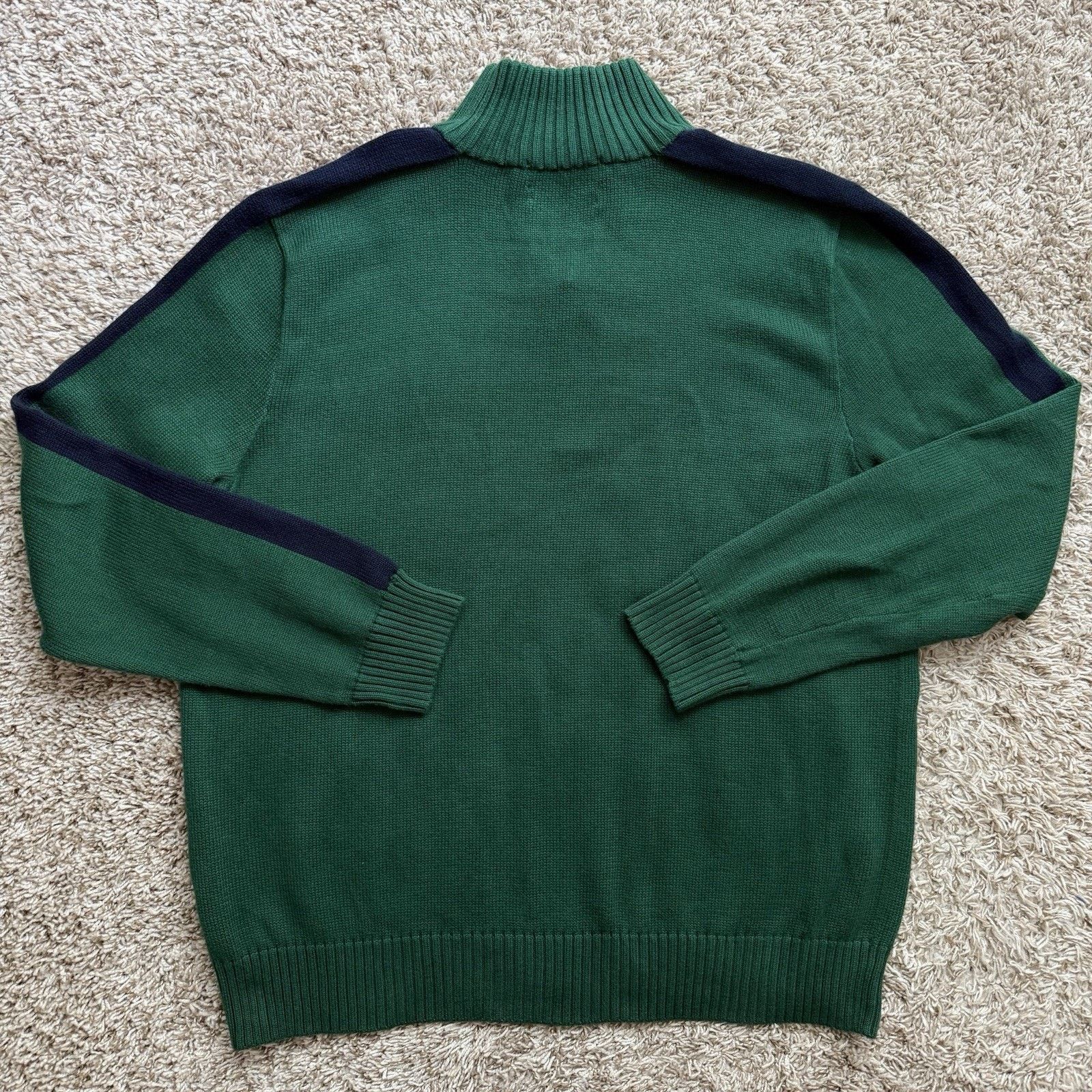 Polo Ralph Lauren × Ralph Lauren NWT Polo Ralph Lauren 100% Cotton Green Quarter Zip Sweater Size US XXL / EU 58 / 5 - 4 Thumbnail