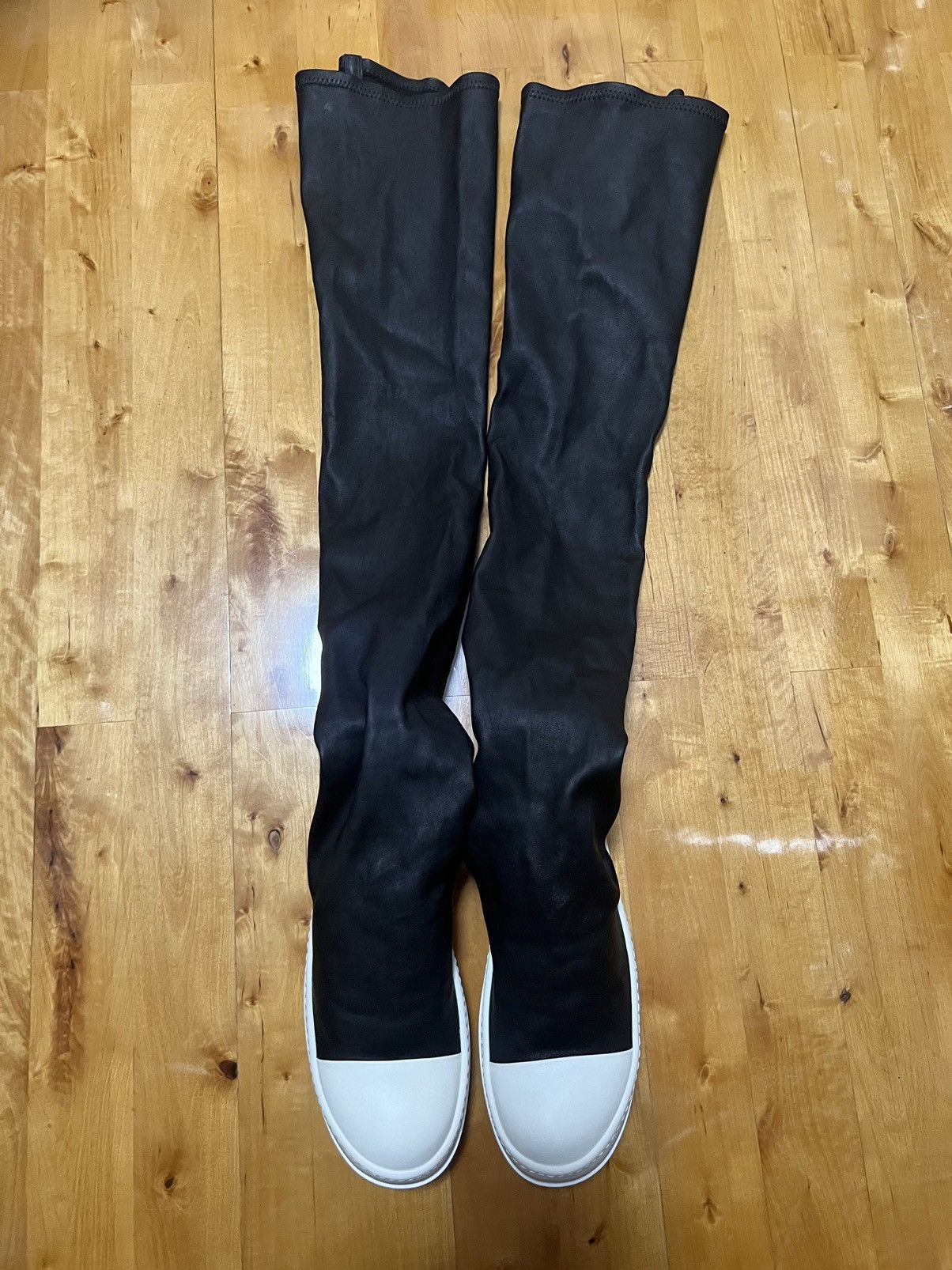 Rick Owens Rick owens mainline leather thigh high stocking sz 38.5 Size US 8.5 / IT 38.5 - 1 Thumbnail