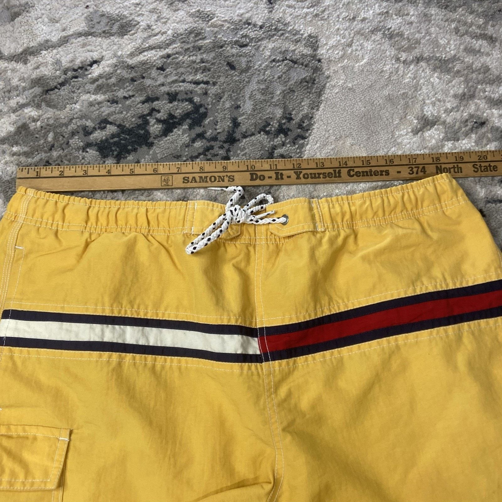 Tommy Hilfiger Tommy Hilfiger Swim Trunks Board Shorts Womens Large Yellow Size ONE SIZE - 6 Thumbnail