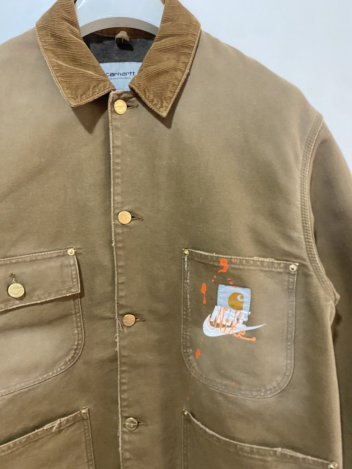 Carhartt Wip Rare Chore Coat 100 Carhartt Wip x Nike jacket size M brown Size US M / EU 48-50 / 2 - 16 Thumbnail