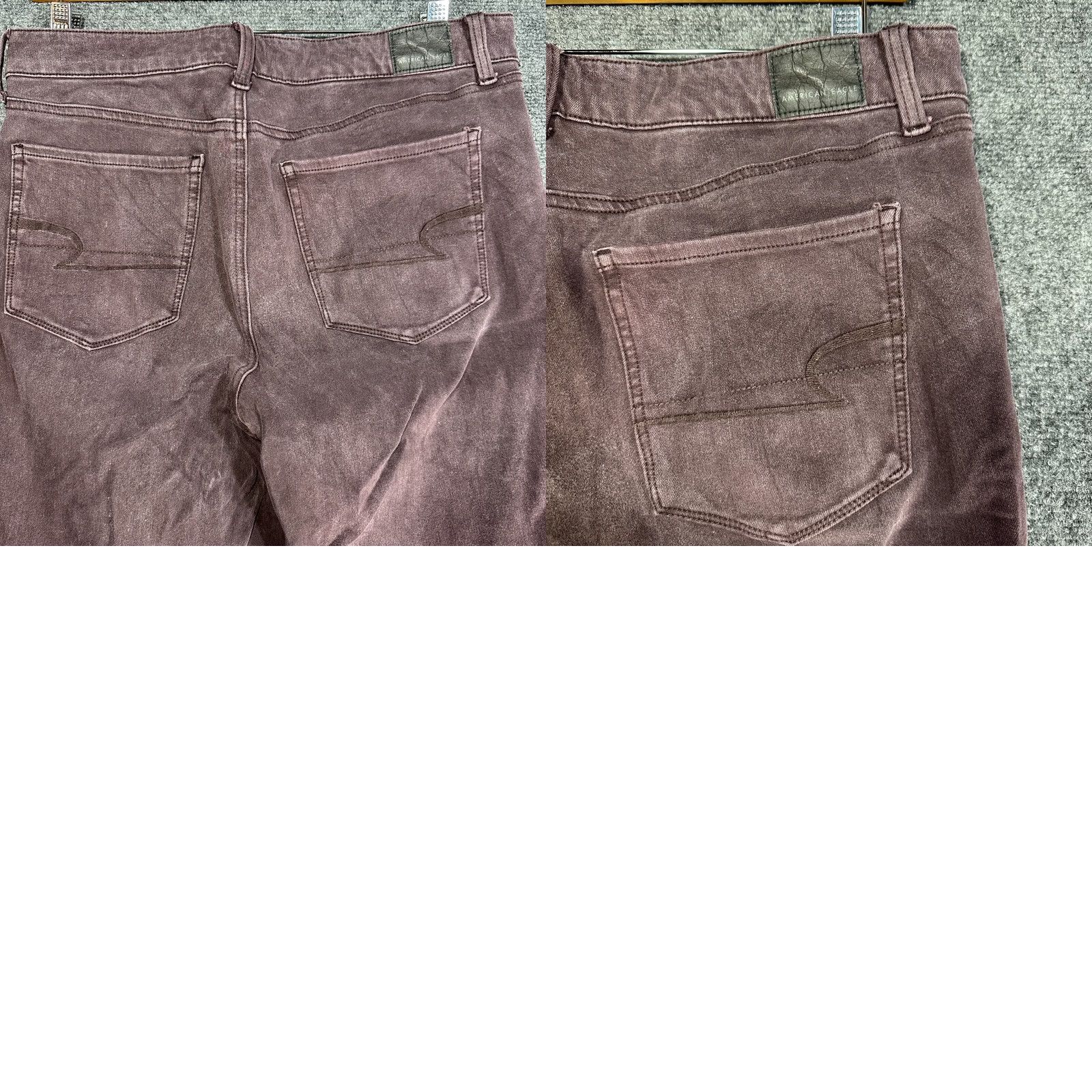 American Eagle Outfitters American Eagle Outfitters Womens High Rise Jegging Purple Cotton Blend Stretch Denim Jeans 14 Regular Womens Size 36" / US 14 / IT 50 - 8 Thumbnail