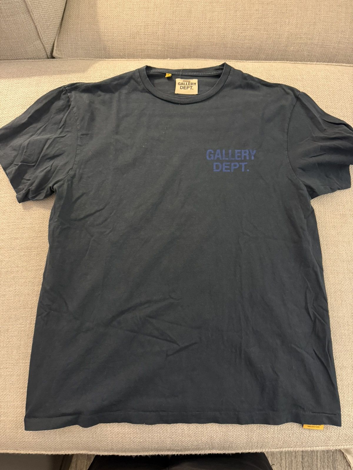 Gallery Dept. Hollywood CA Logo Tee — Black/Navy, Blue Print