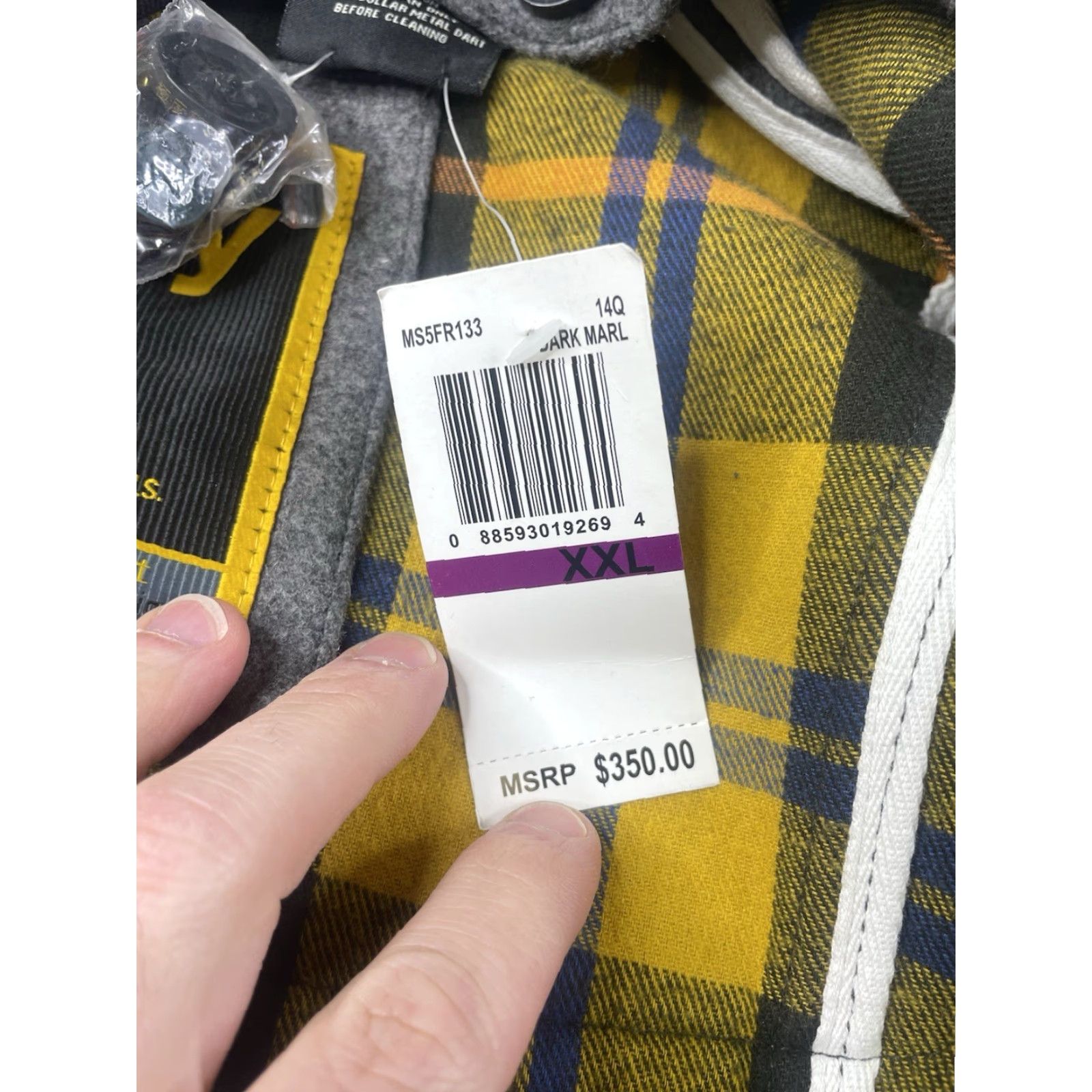 Superdry NWT Superdry Duffle Coat Hooded Men XXL Gray Wool Blend Button Closure Flannel Lined Size US XXL / EU 58 / 5 - 4 Thumbnail