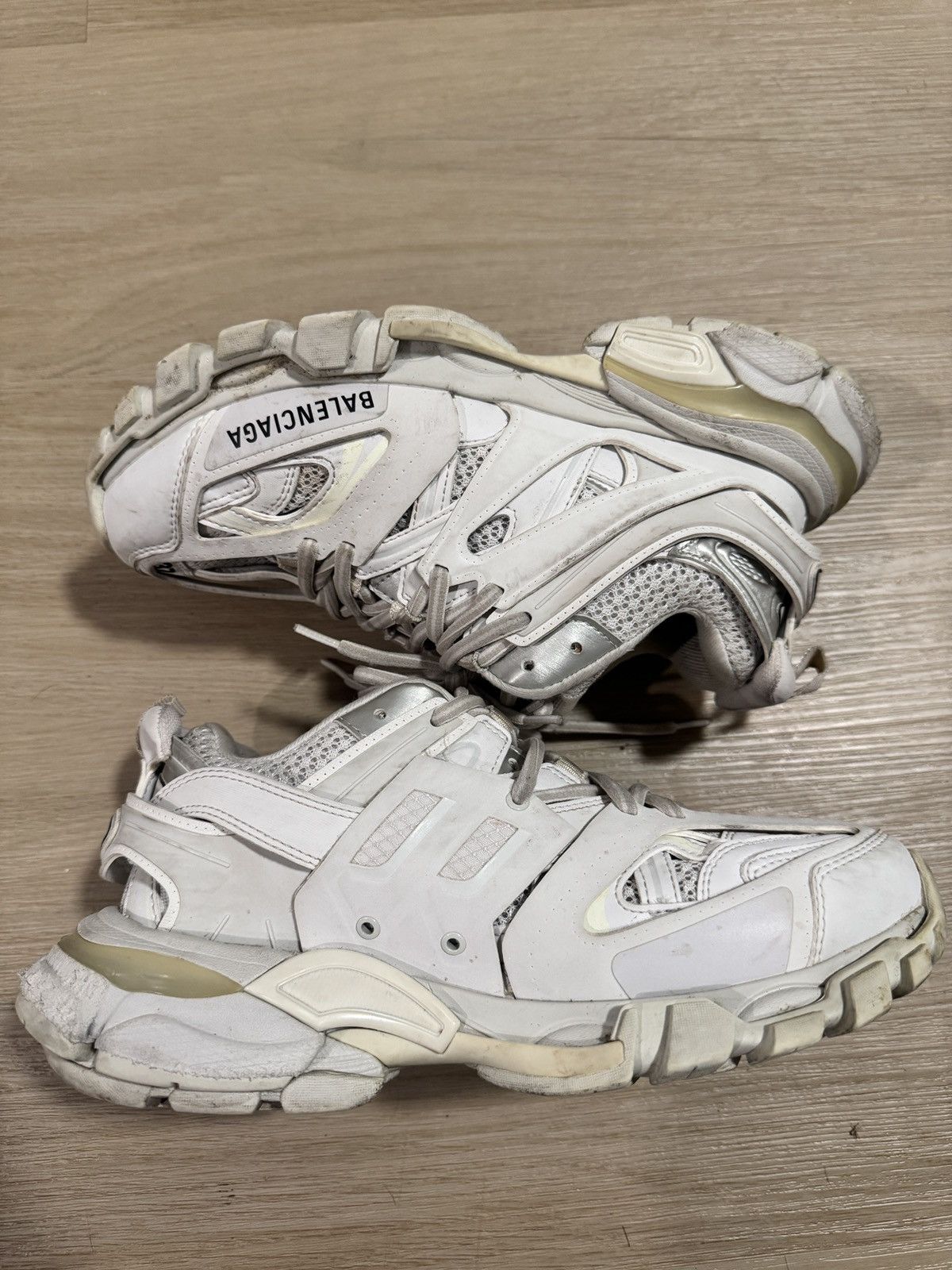 Balenciaga Balenciaga Rubber Mesh Fabric Monocolor Sole Track Sneakers Size US 7 / IT 37 - 2 Thumbnail