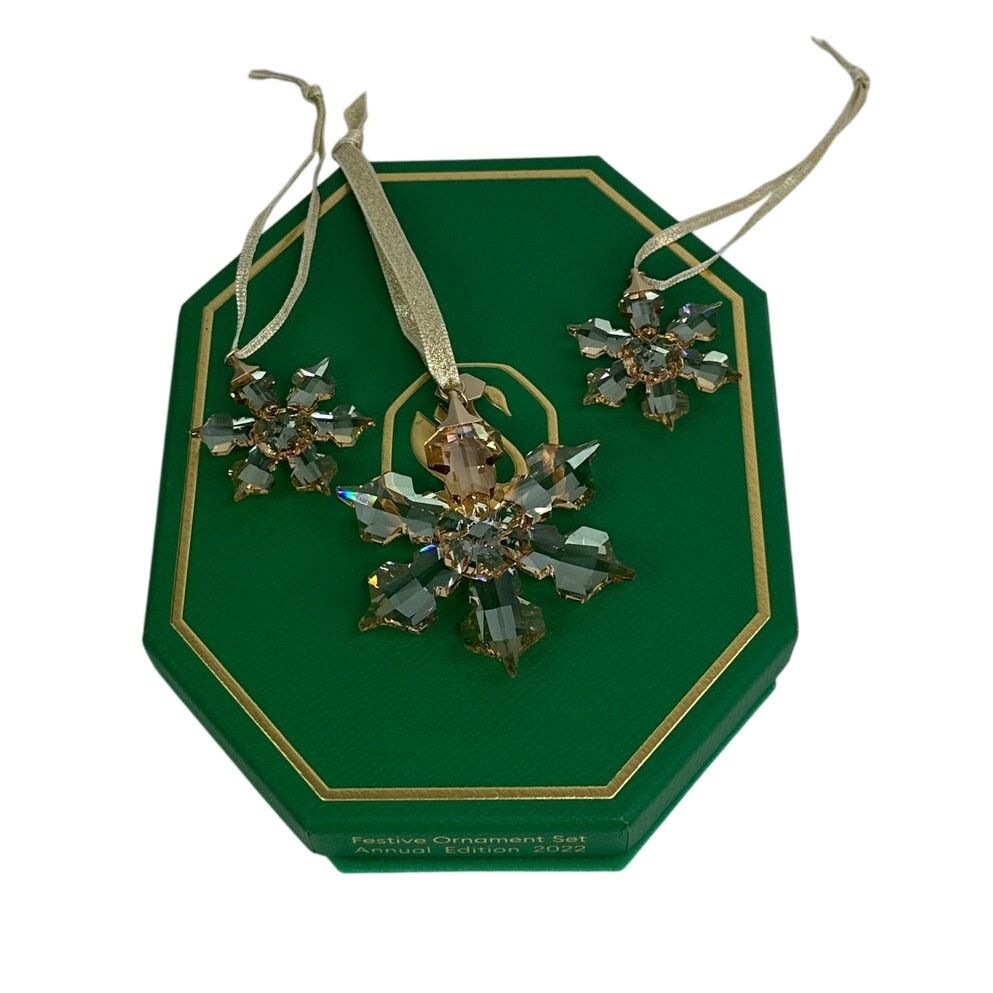 Swarovski Swarovski Festive Annual Edition 2022 Ornament Set of 3 Size ONE SIZE - 1 Thumbnail