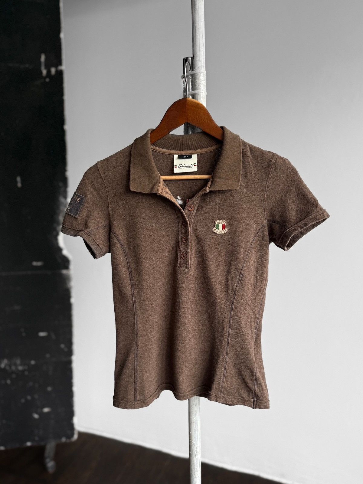 Designer Dolomite Women Brown Short Sleeve Polo Shirt 1960 Dhaulagiri Size S / US 4 / IT 40 - 1 Thumbnail