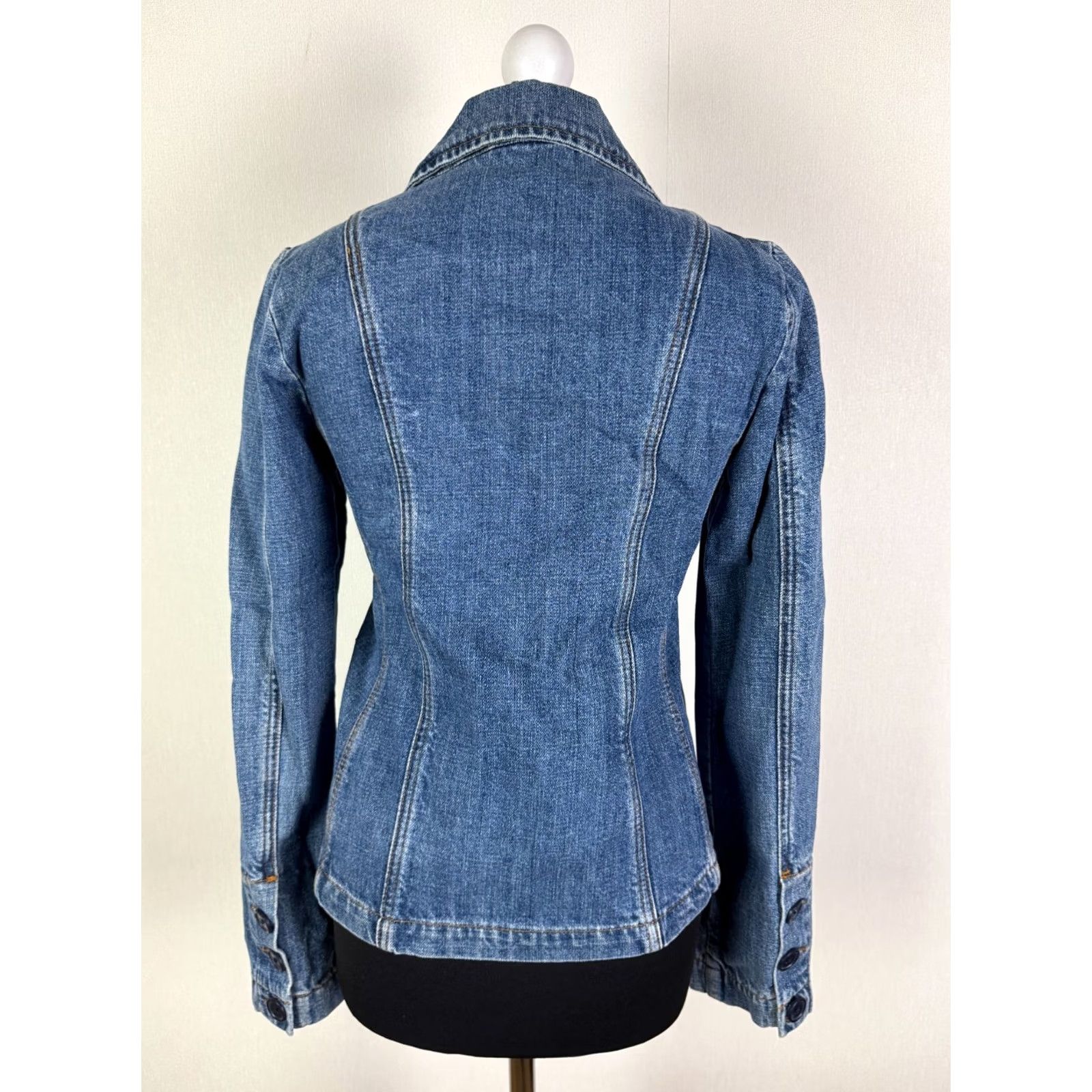 Vintage Woolrich womens jacket blue Size M denim Cotton Blazer Size 32" / US 10 / IT 46 - 3 Thumbnail