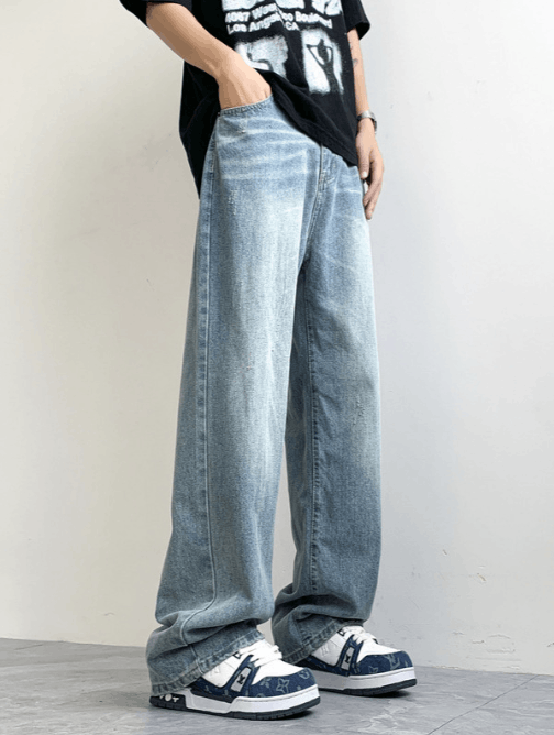 Japanese Brand × Jean Trendy retro distressed cleanfit high street jeans Size US 34 / EU 50 - 2 Thumbnail