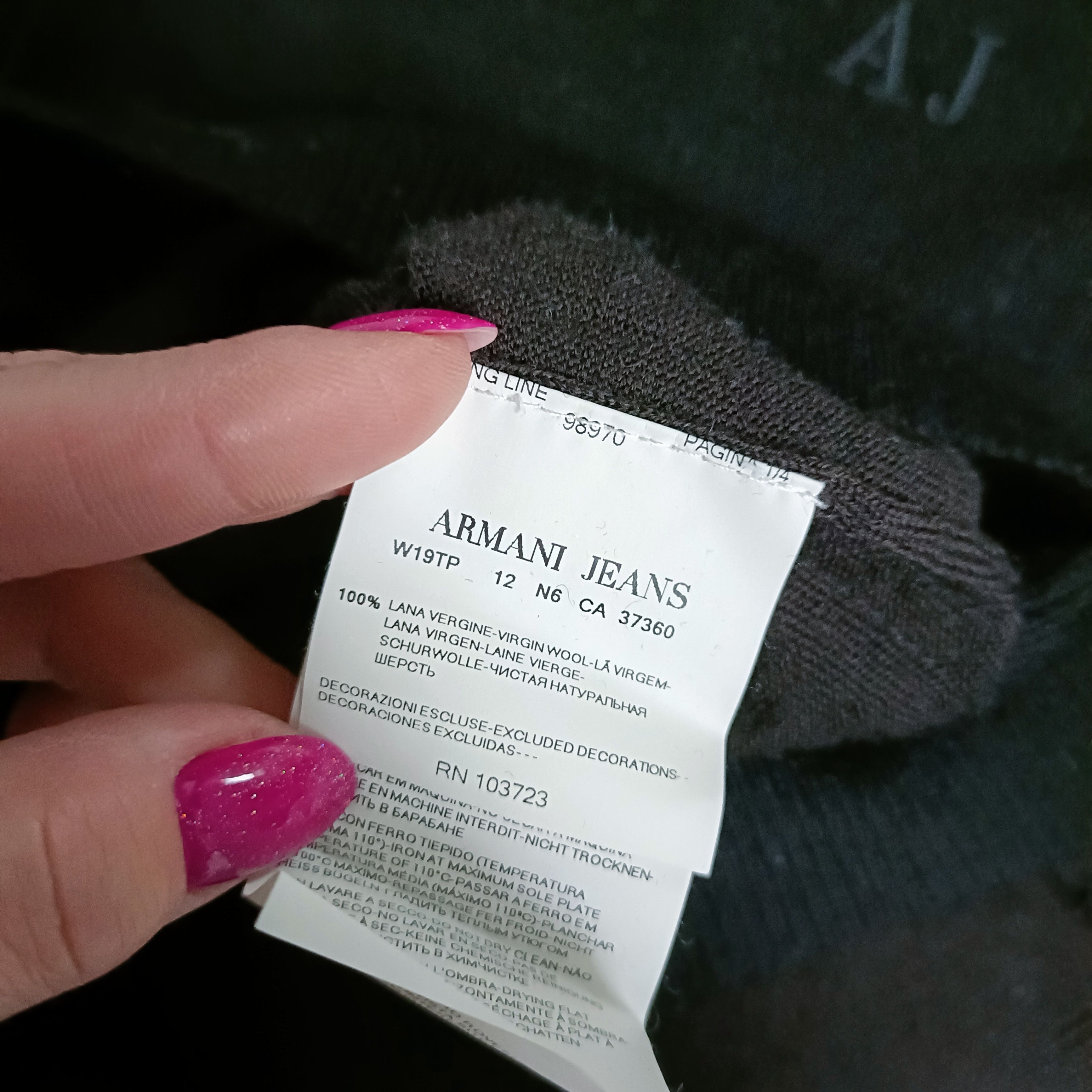 Armani Men's Black/Brown Wool Cardigan ! size US L EU XL Size US L / EU 52-54 / 3 - 6 Thumbnail