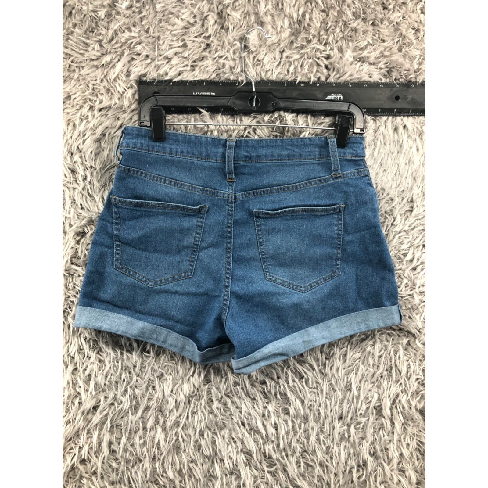 Vintage No Boundaries Shorts Womens Juniors Size 11 High Rise Medium Wash Blue Size 32" / US 10 / IT 46 - 5 Thumbnail