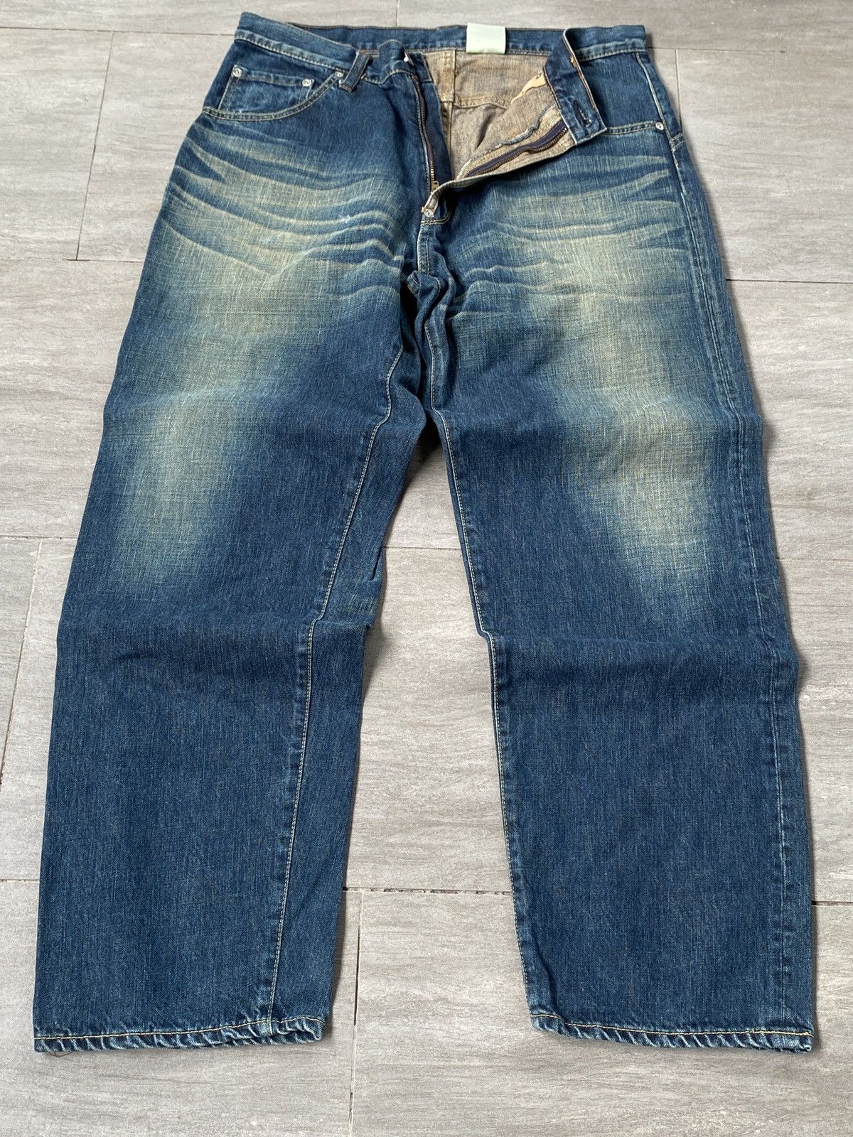 MasterPiece Vintage Masterpiece by Hectic Denim Jeans Size US 33 - 3 Thumbnail
