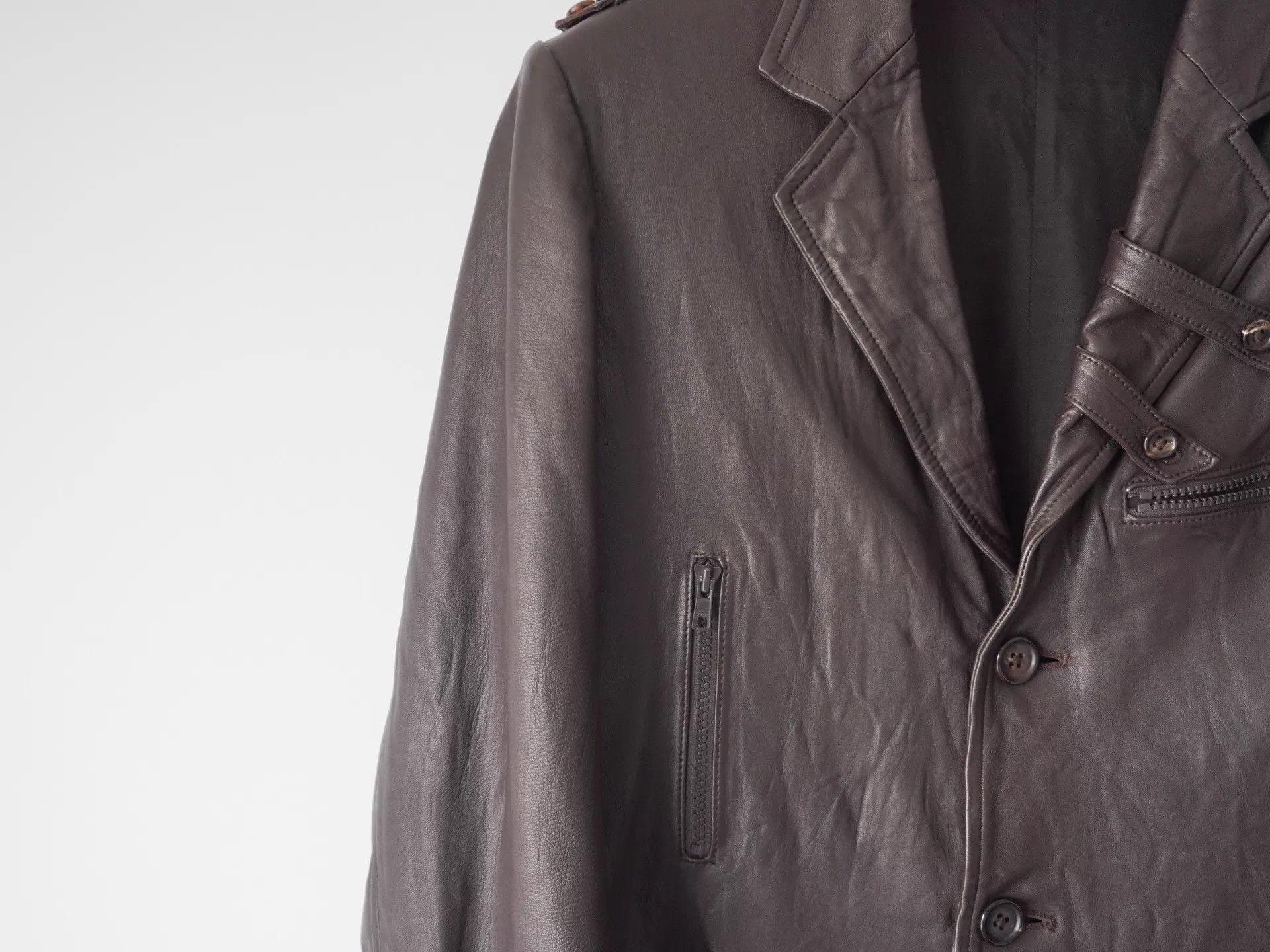 Yohji Yamamoto Yohji Yamamoto 2006AW Leather Jacket 2 Size US M / EU 48-50 / 2 - 4 Thumbnail