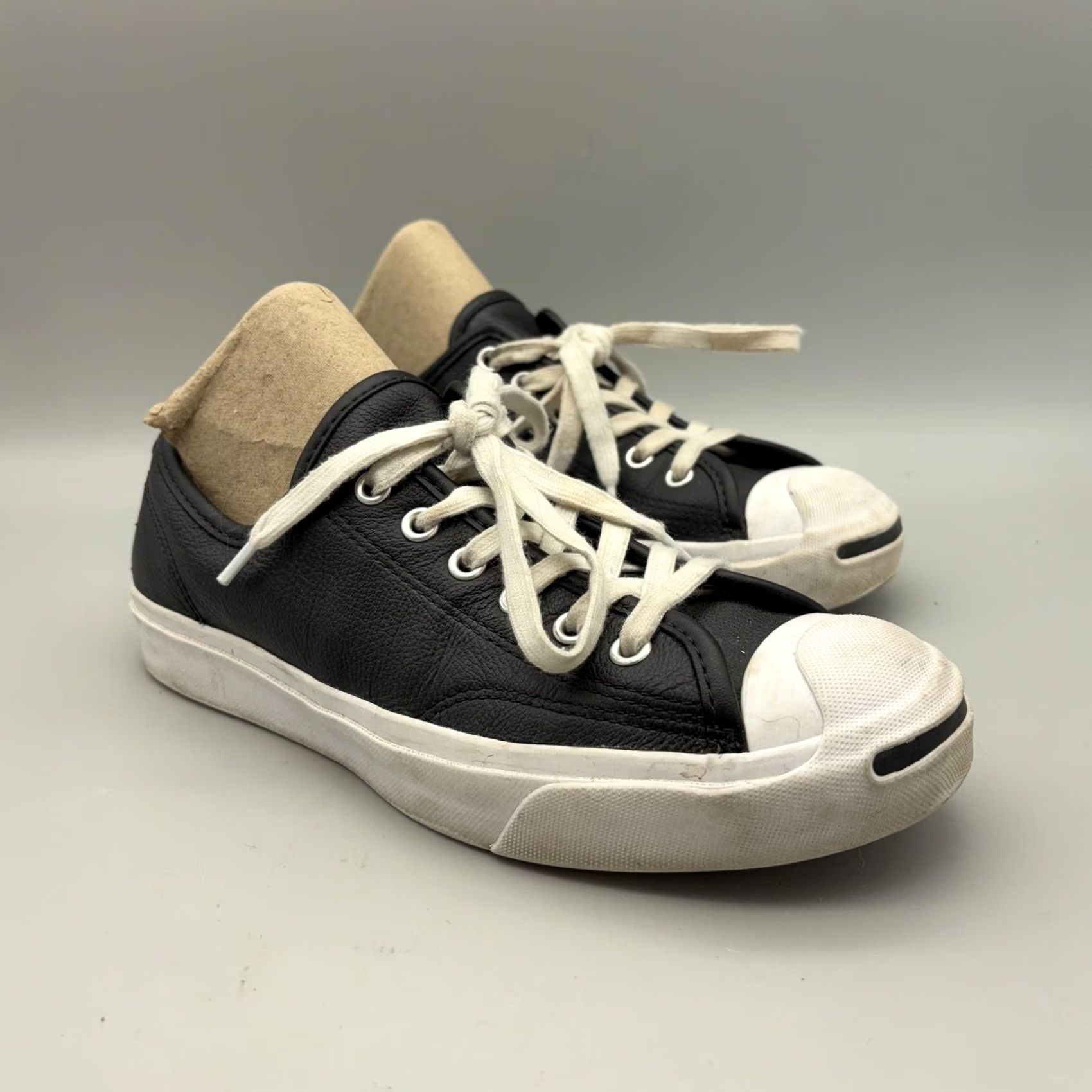 Converse Converse Jack Purcell Shoes Womens Size 7.5 Black Leather Low Top Sneakers Size M / US 6-8 / IT 42-44 - 2 Thumbnail