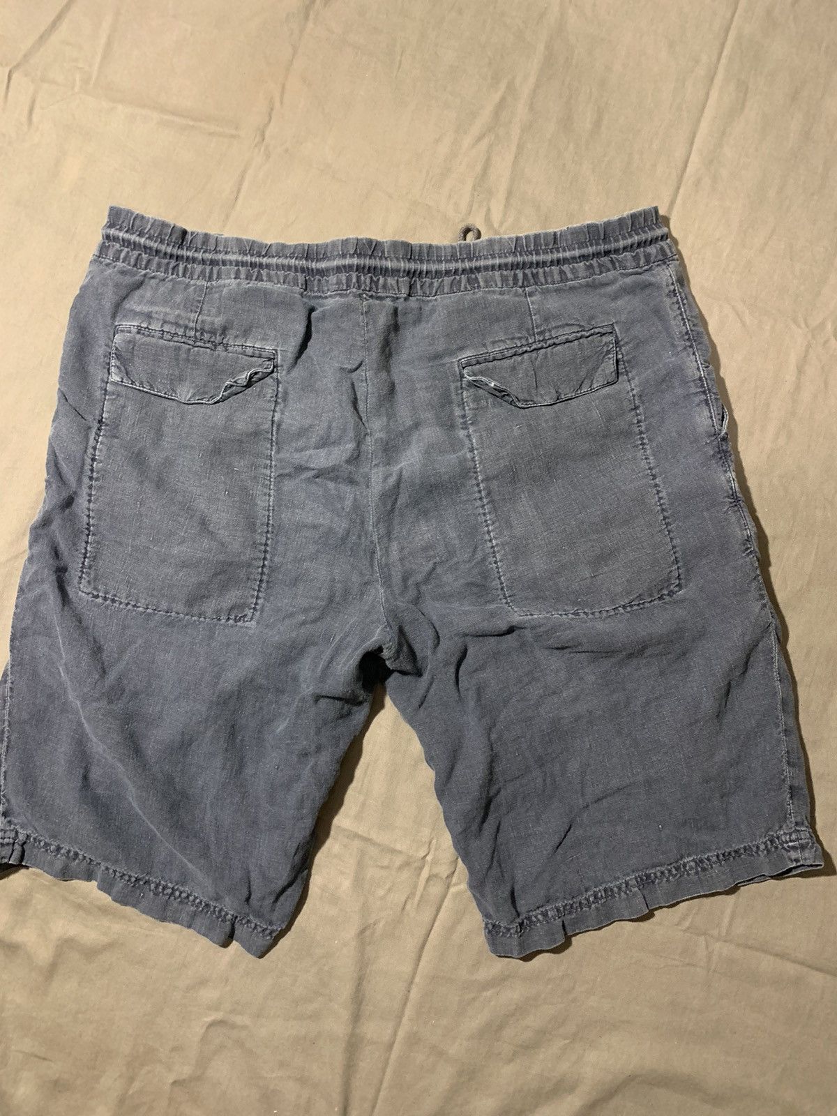 Brunello Cucinelli Brunello Cuccinelli Blue Linen Shorts Size US 35 - 7 Thumbnail