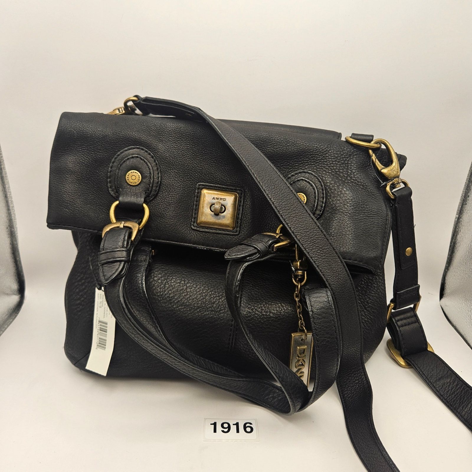 DKNY DKNY Y2K VINTAGE SOFT LEATHER SHOULDER BAG TURNLOCK NEW Size ONE SIZE - 3 Thumbnail