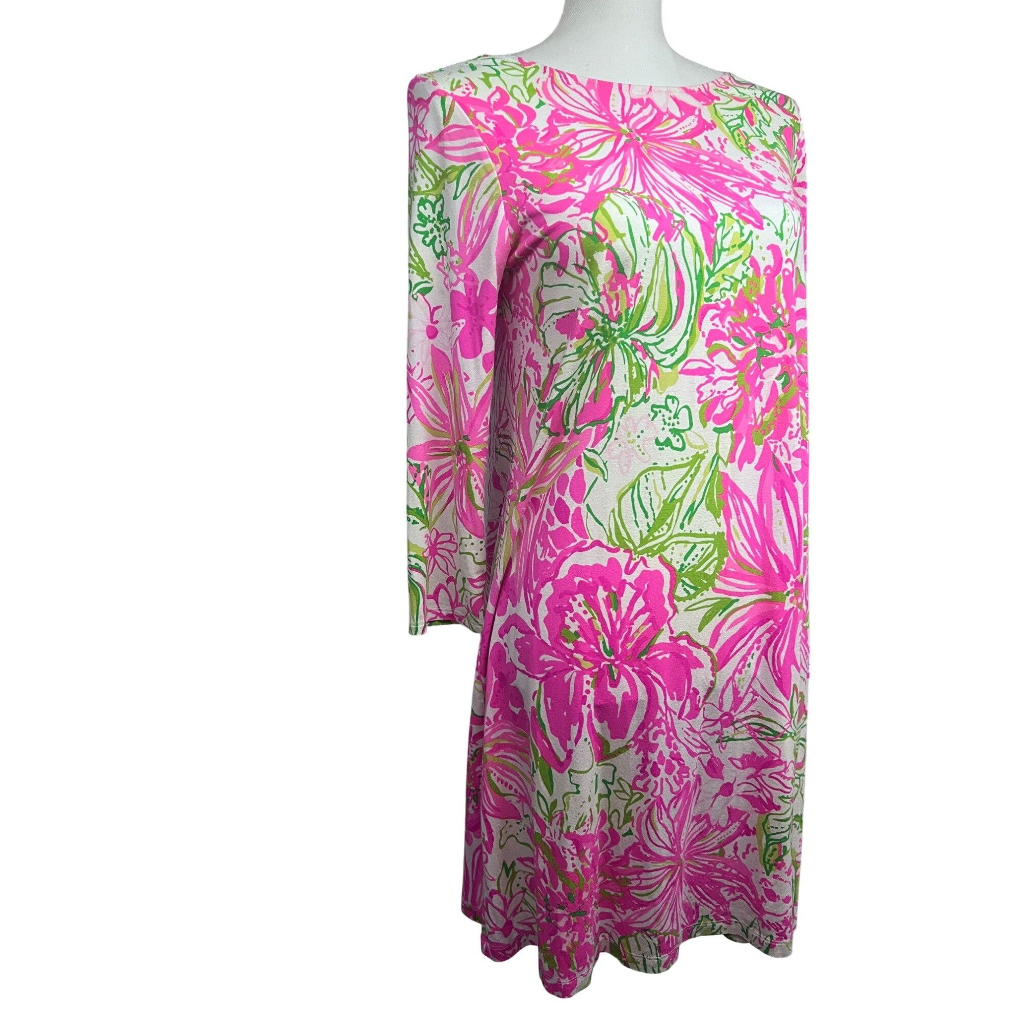 Lilly Pulitzer Lilly Pulitzer Womens Floral Hawaiian Midi Pullover Dress Size M / US 6-8 / IT 42-44 - 3 Thumbnail