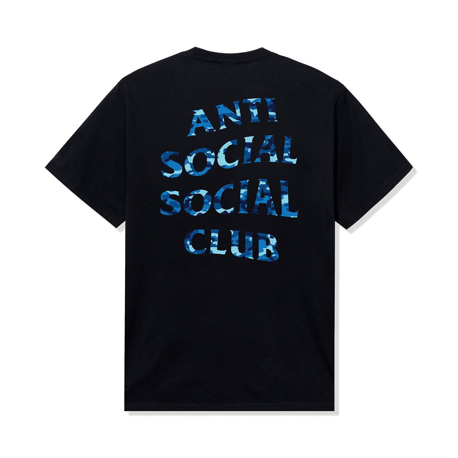 Anti Social Social Club Anti Social Social Club Woody Blue Camo Black Tee New DS Size US S / EU 44-46 / 1 - 1 Thumbnail