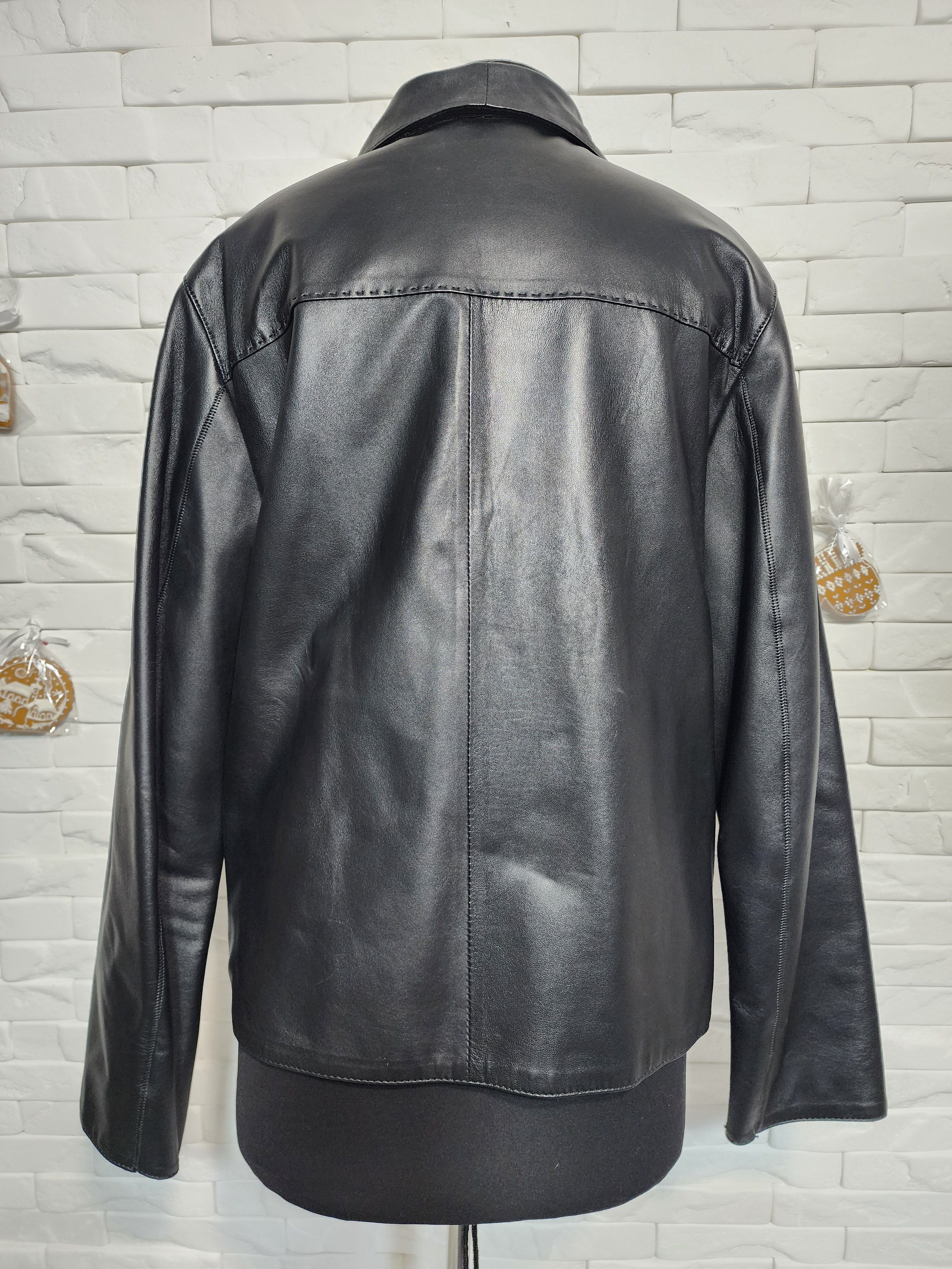 Furla Men's Black Double-Sided Leather Jacket with Faux Fur. Size US L / EU 52-54 / 3 - 4 Thumbnail