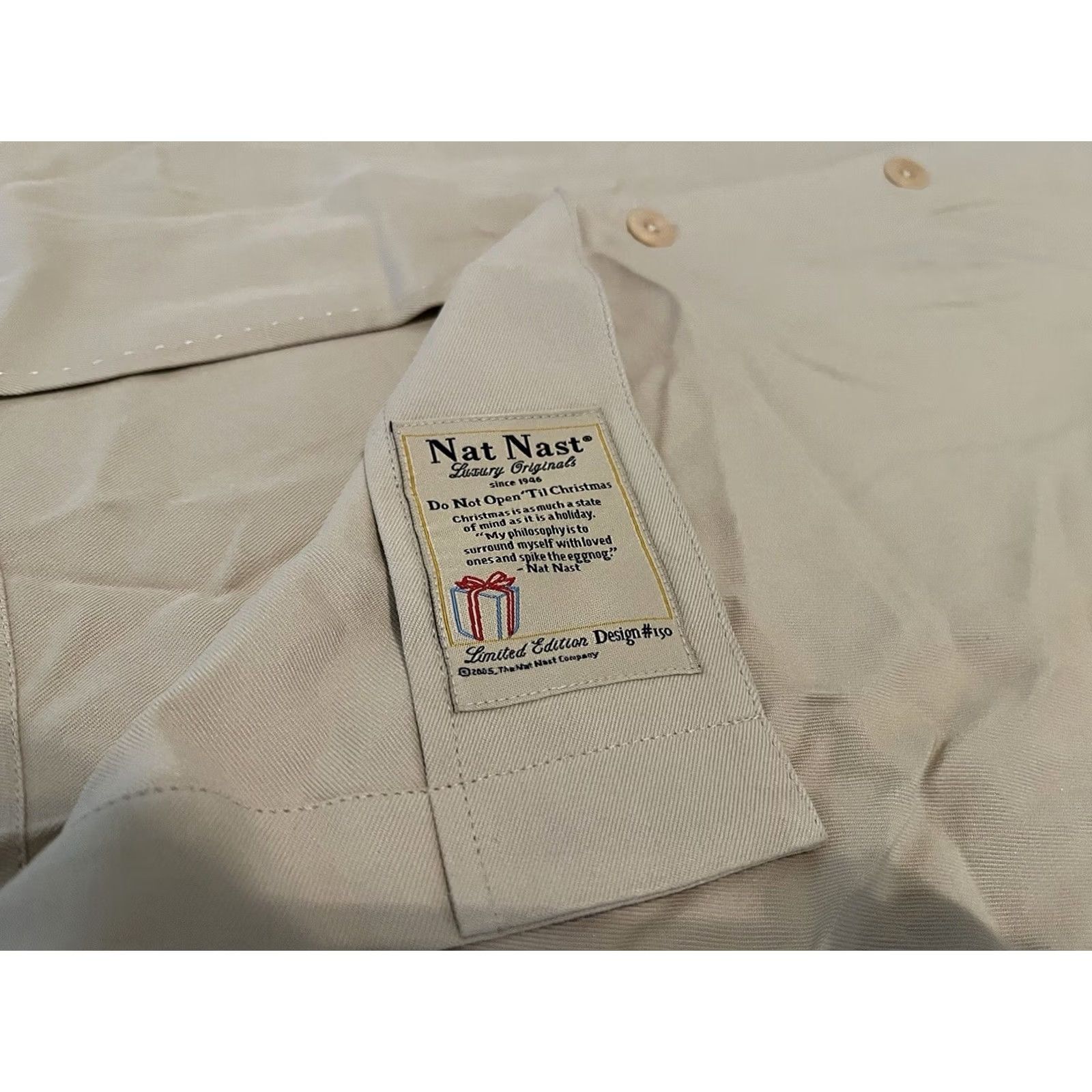 Nat Nast Nat Nast Limited Edition Embroidered Silk Shirt Christmas Mens 2XL Beige Silk Embroidered Limited Edition Holiday Nat Nast Shirt 2XL Mens Beige Size US XXL / EU 58 / 5 - 5 Thumbnail