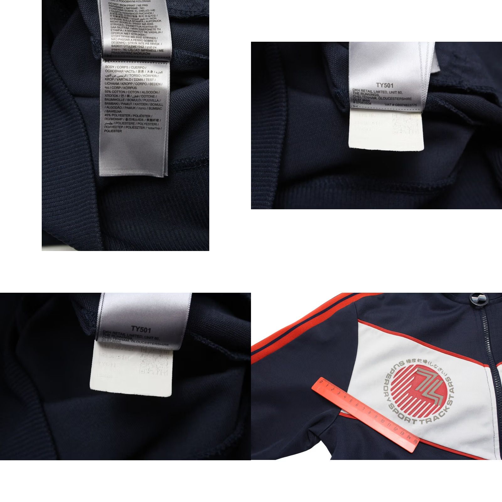 Superdry SUPERDRY Sport Sweatshirt Men's SMALL Full Zip High Collar Track Top Navy Size US S / EU 44-46 / 1 - 8 Thumbnail