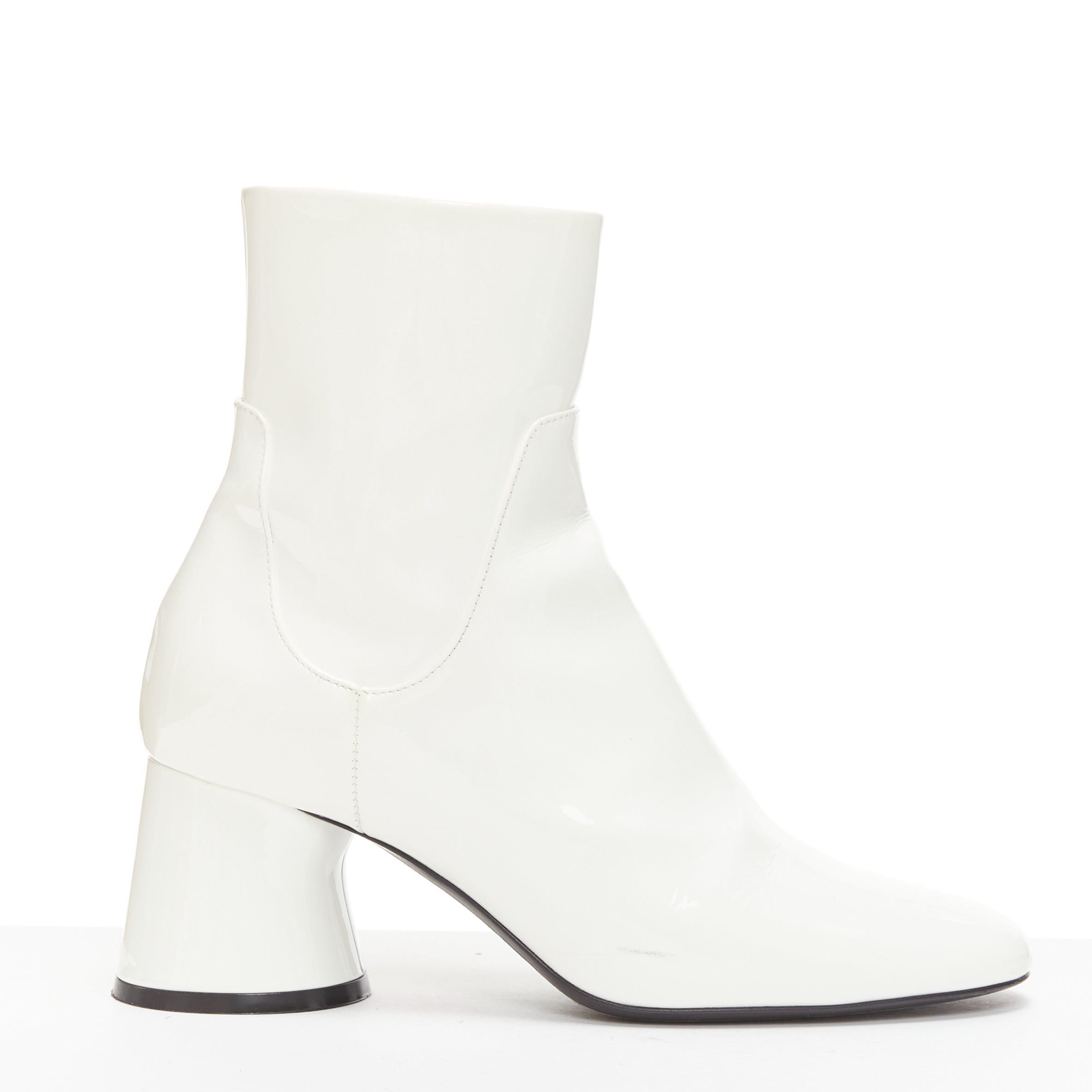 KHAITE KHAITE Wythe 65 white patent leather chunky heel gogo boots EU37 Size US 7 / IT 37 - 1 Thumbnail
