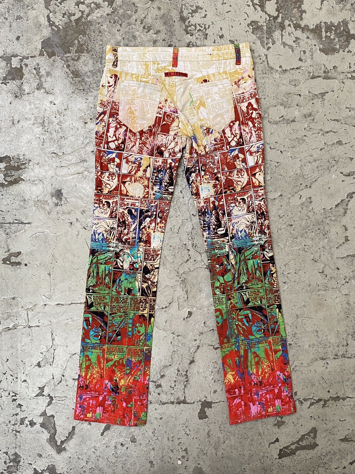 Jean Paul Gaultier Jean Paul Gaultier Comic Book « SAFE SEX » Straight Pants Size 30" / US 8 / IT 44 - 5 Thumbnail