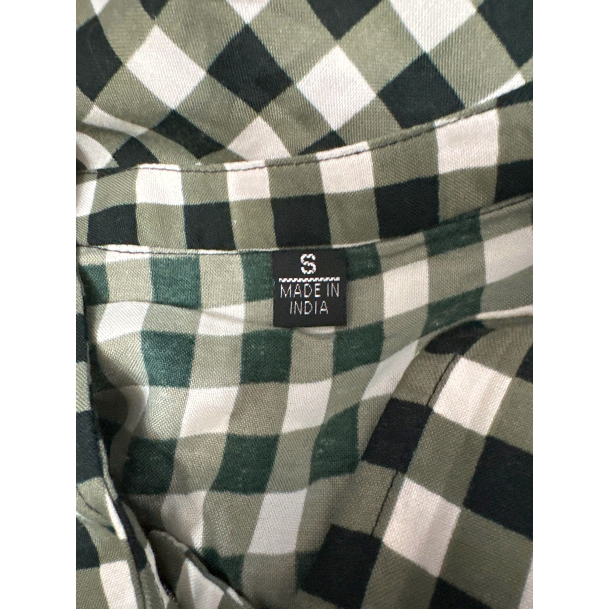 Other CCC Vintage Black White Gingham Checkered Midi Dress Button Size M / US 6-8 / IT 42-44 - 6 Thumbnail
