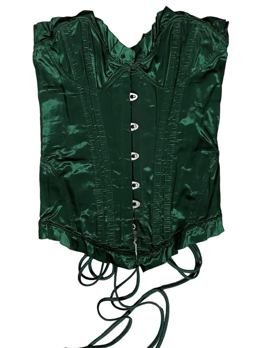 image of Vintage Agent Provocateur Green Corset Small Cd, Women's