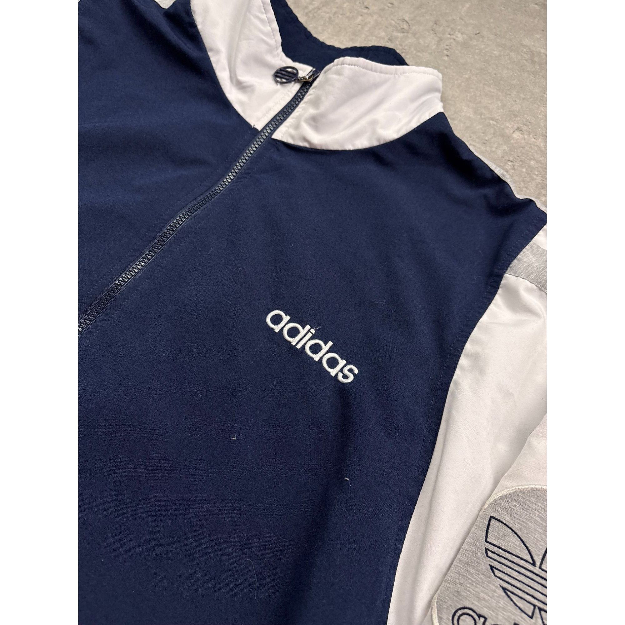 Adidas Adidas Originals Navy & White Full-Zip Track Jacket With Emb Size US XL / EU 56 / 4 - 3 Thumbnail