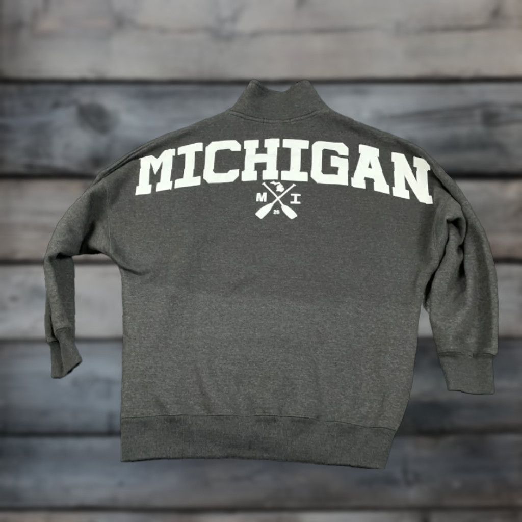 Etro VINTAGE Basix Michigan Rowing Sweatshirt 1/4 Zip Adult Large Gray Cotton Blend Retro 90s Mens Size US L / EU 52-54 / 3 - 1 Thumbnail