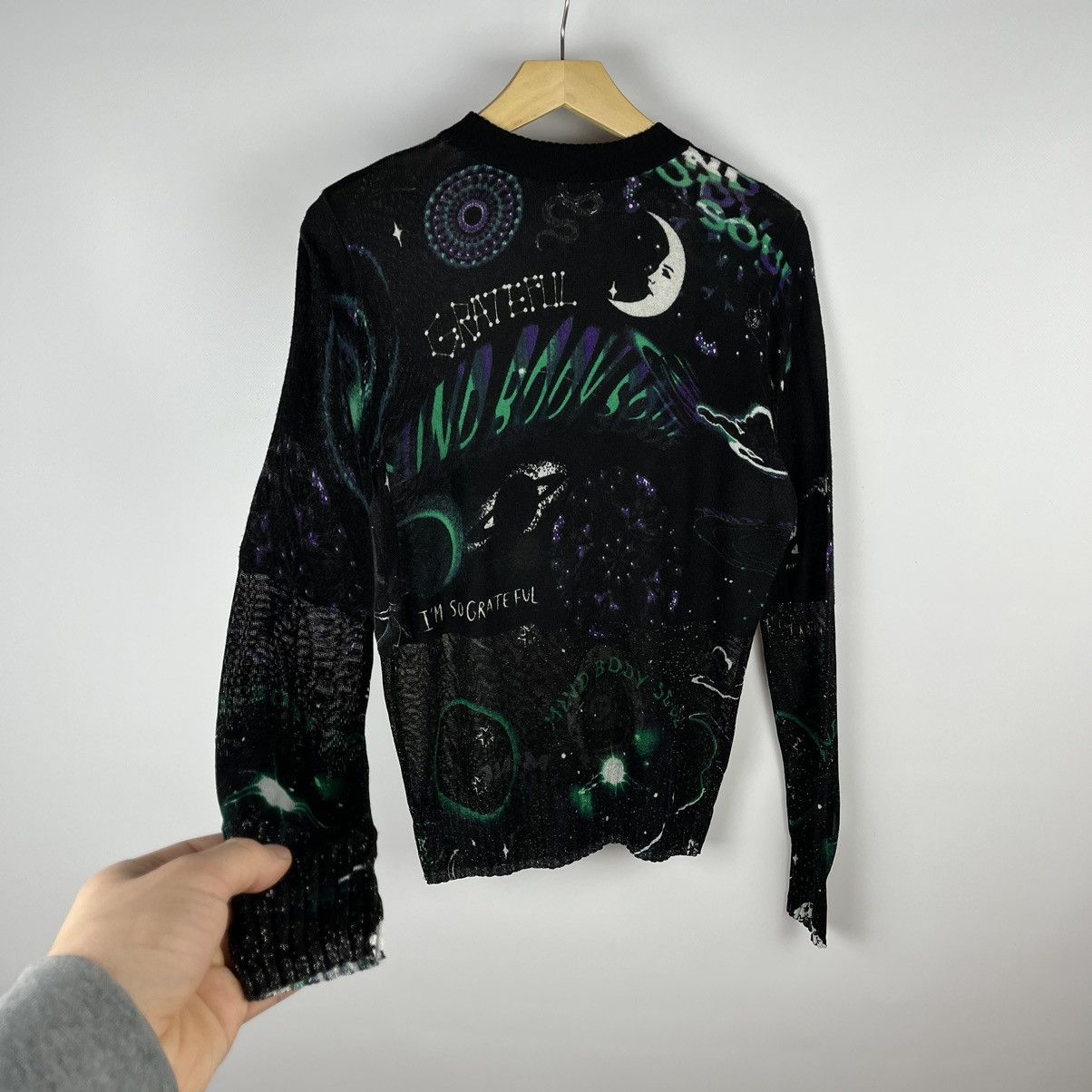 Desigual Designer Desigual y2k galaxy mesh top sweater Size S / US 4 / IT 40 - 9 Thumbnail