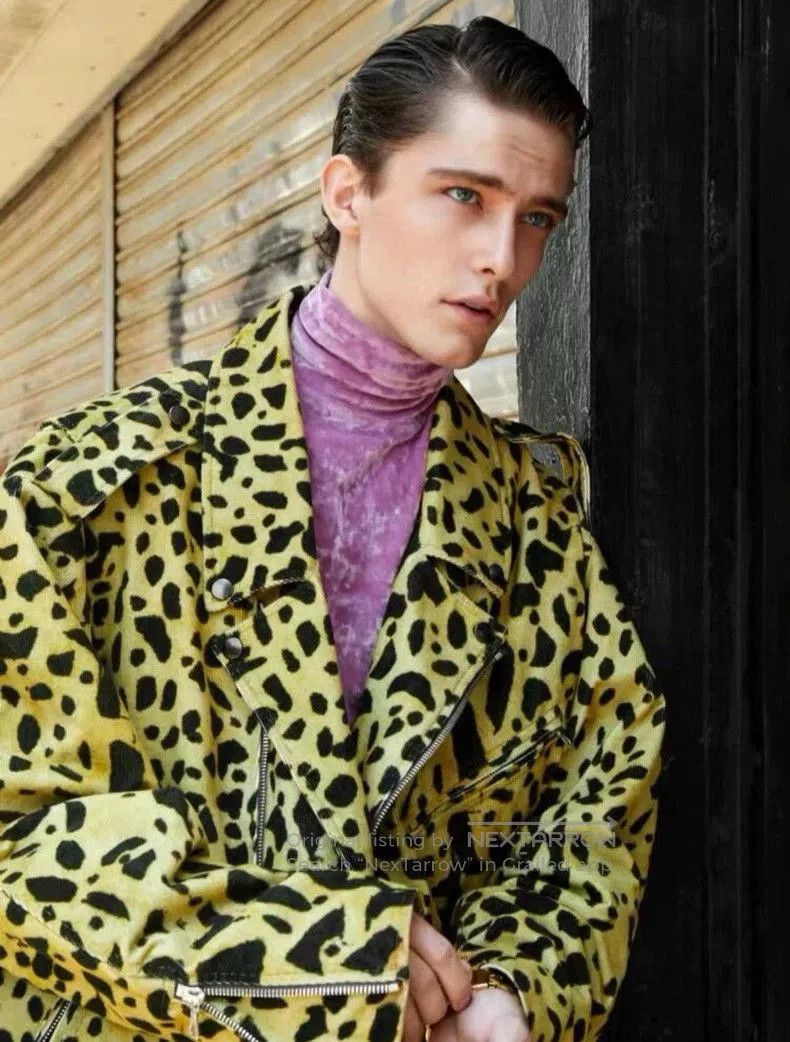 Dries Van Noten Dries Van Noten Leopard Corduroy Biker Jacket. Size US S / EU 44-46 / 1 - 1 Thumbnail