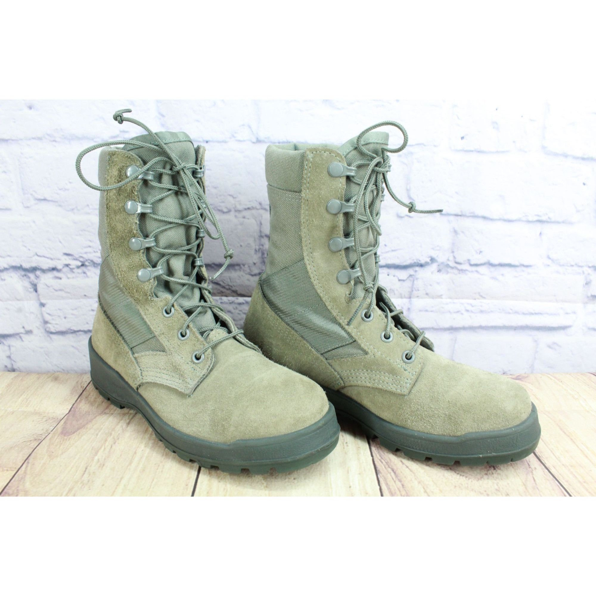 Other Sage Green Suede Military Combat Boots 5.5 W Size US 5.5 / EU 38 - 3 Thumbnail