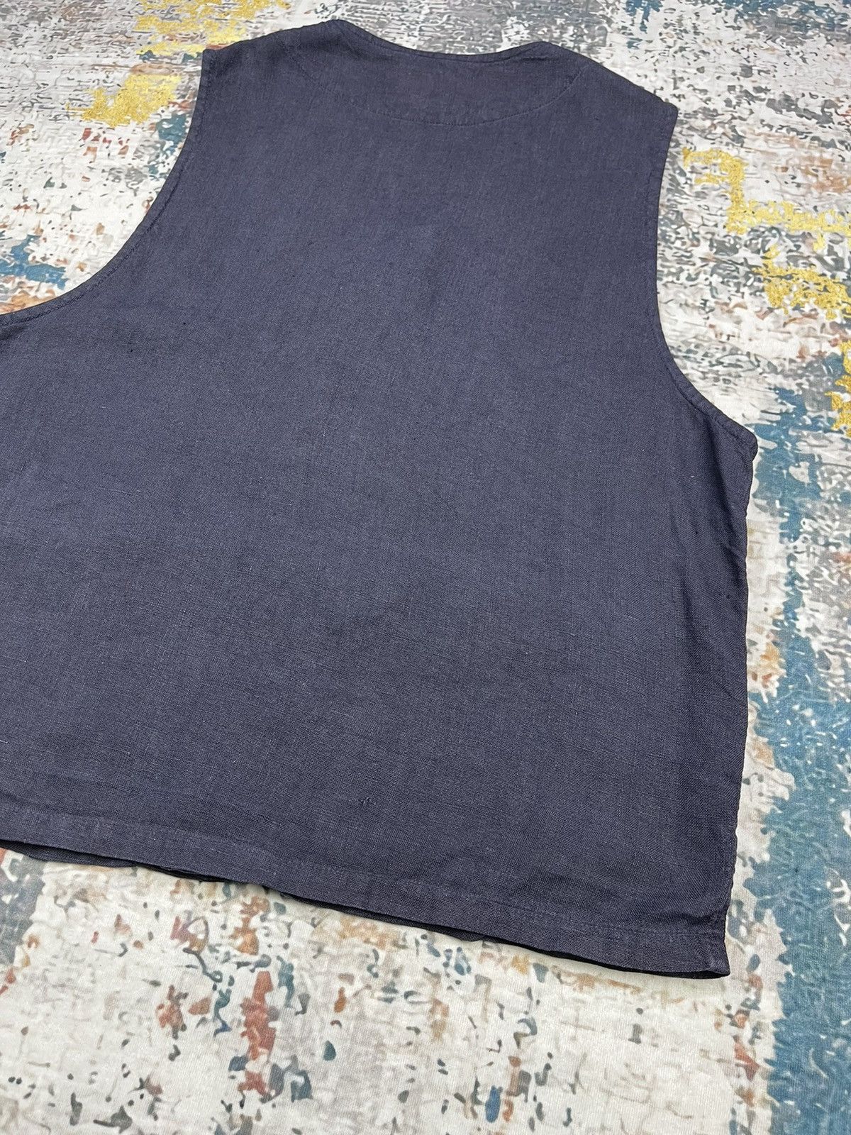 Hugo Boss Vintage HUGO BOSS 100% Linen Vest Size US M / EU 48-50 / 2 - 5 Thumbnail