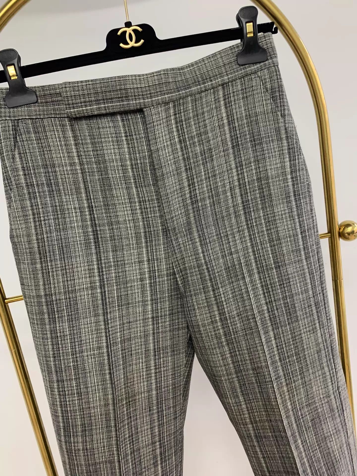 Celine Celine color blocked check trousers 36 new Size 25" / US 0 / IT 36 - 2 Thumbnail