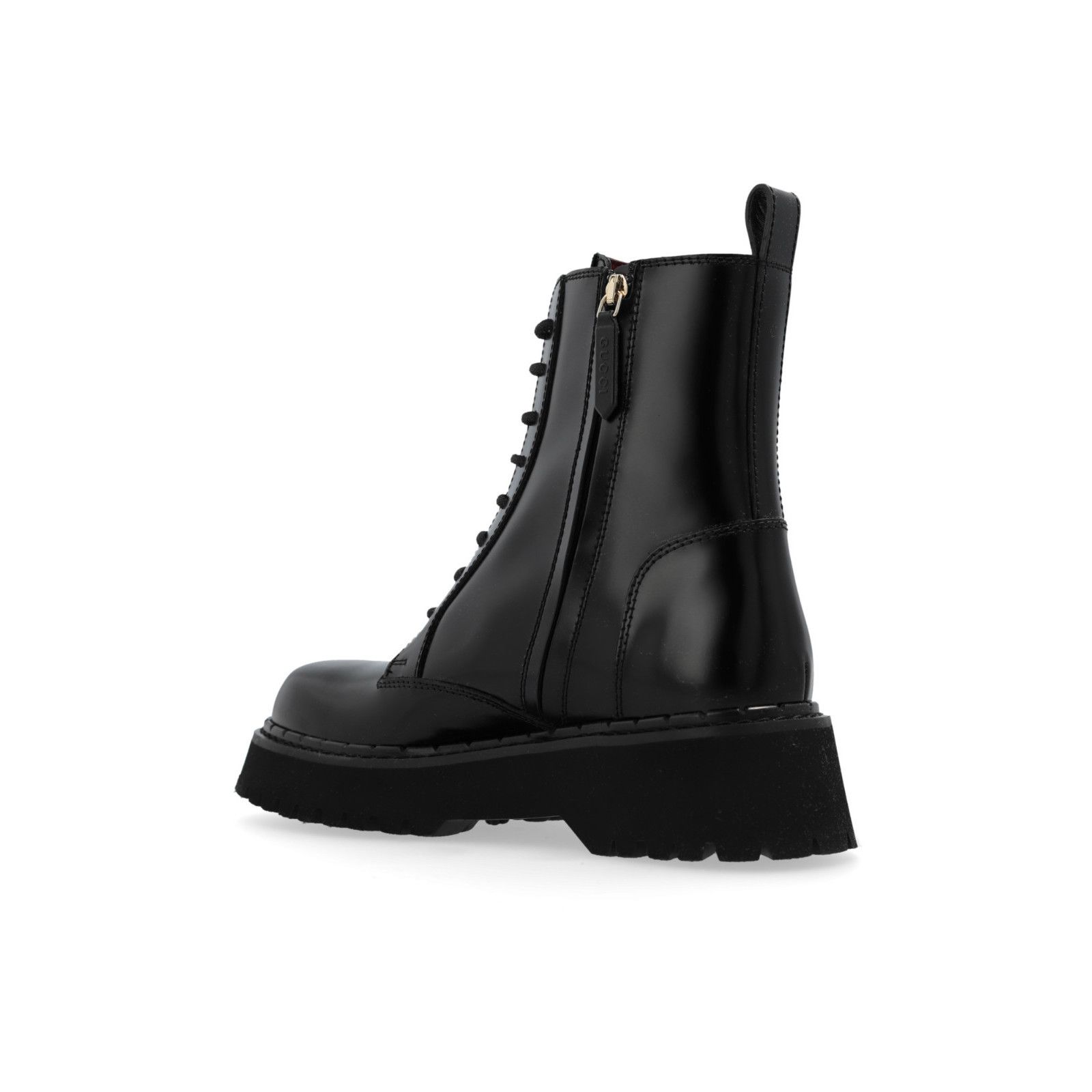 Gucci GUCCI Black Leather With Web Ankle Boots New & Authentic (Wo Size US 6 / IT 36 - 4 Thumbnail