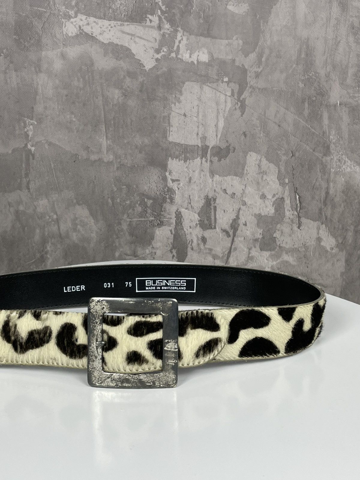 Hysteric Glamour × Le Grande Bleu (L.G.B.) × Vintage Y2K Cowboy Western Vibe Vintage Cow Leather Glamour Belt Size ONE SIZE - 3 Thumbnail