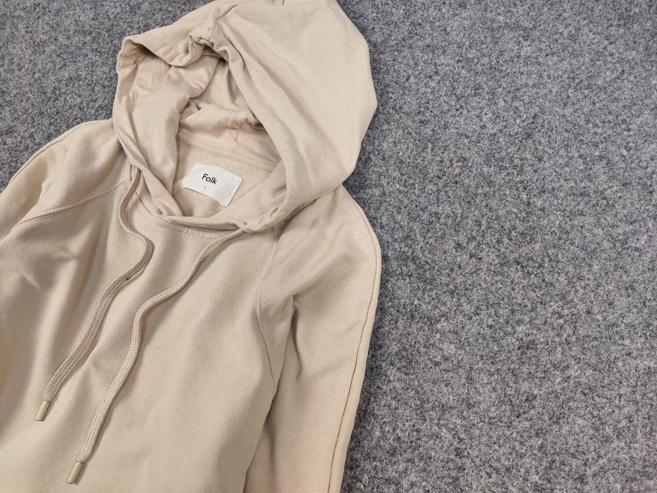 Folk Folk Design Cotton Beige Light Hoodie Size US XL / EU 56 / 4 - 4 Thumbnail